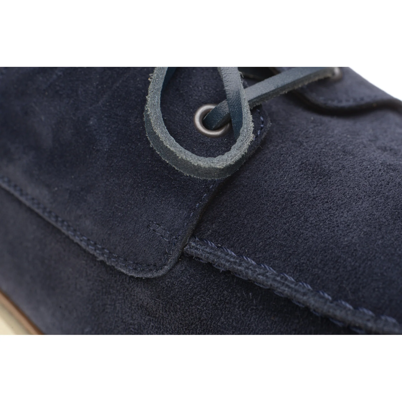 Herring Bayard mens rubber-soled deck shoes in navy suede - Image 5