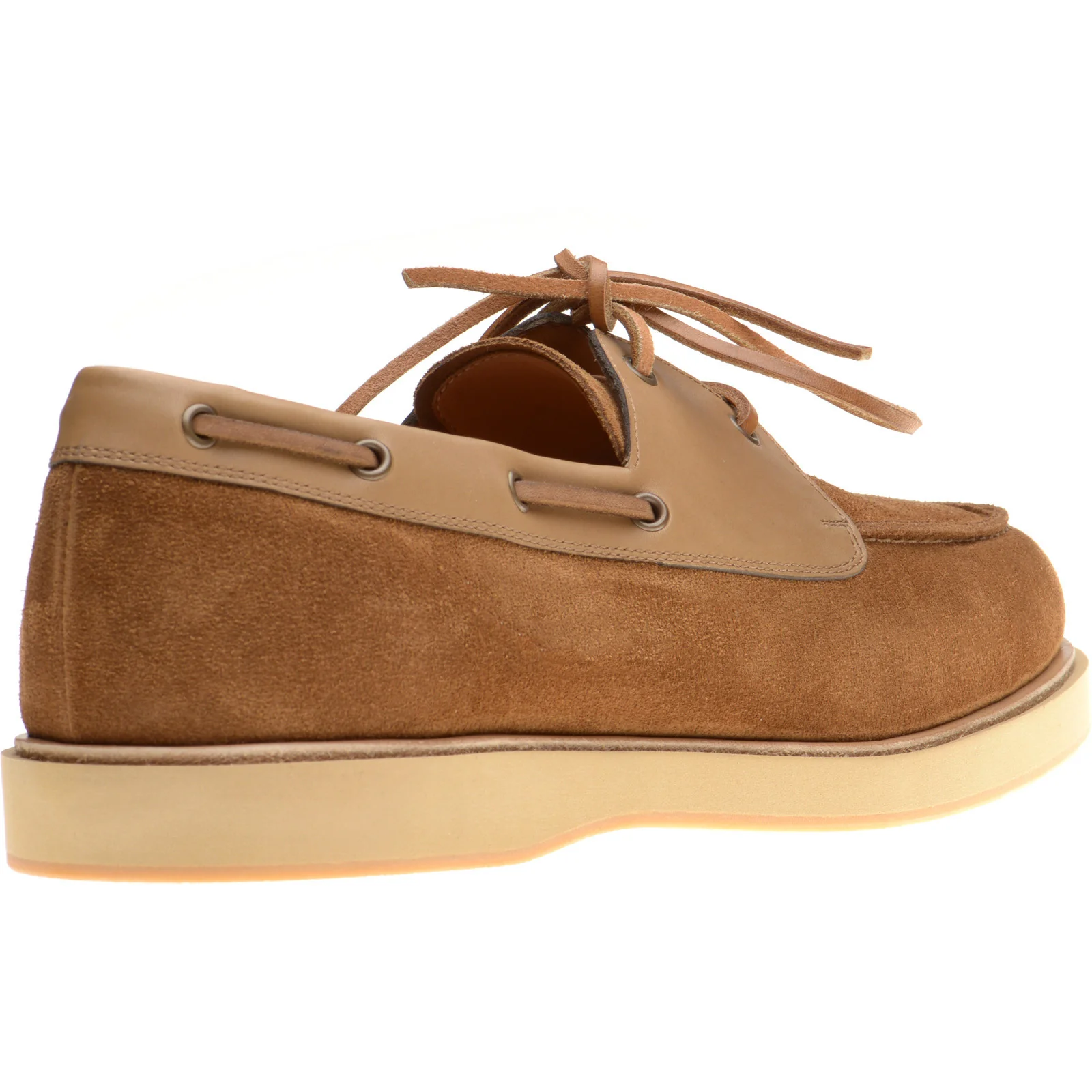 Herring Bayard mens rubber-soled deck shoes in tan suede - Image 4