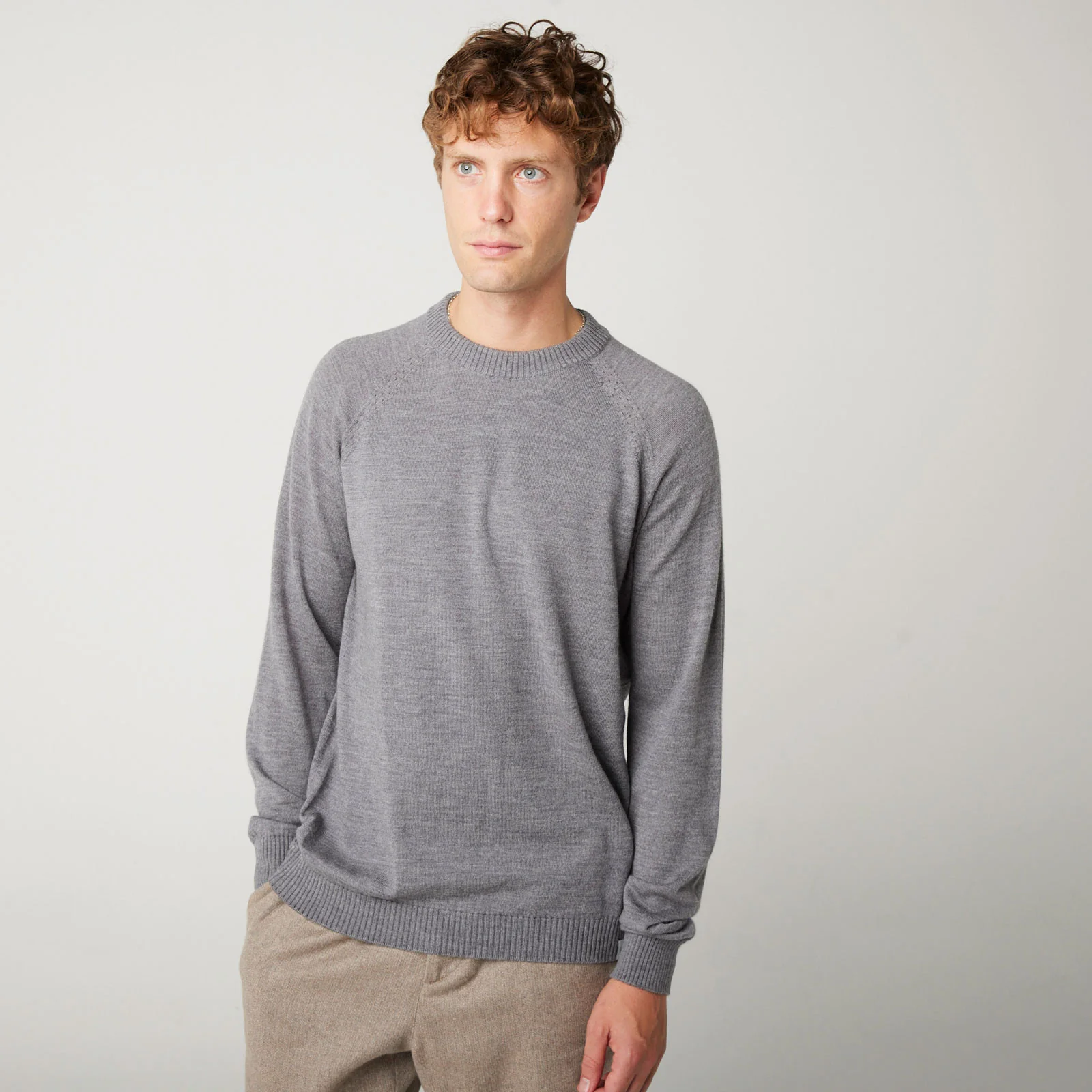 Herring Beauford Crew Jumper by Peregrine in steelnimbus - Image 2