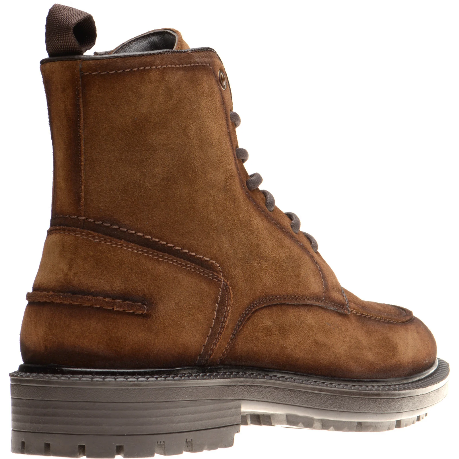 Herring Beckwith mens rubber-soled boots in brown suede - Image 4