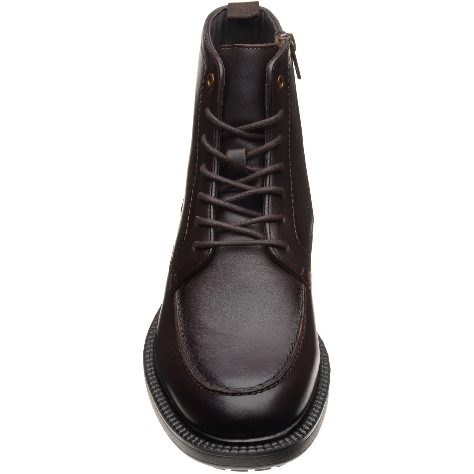 Herring Beckwith mens rubber-soled boots in dark brown calf - Image 2