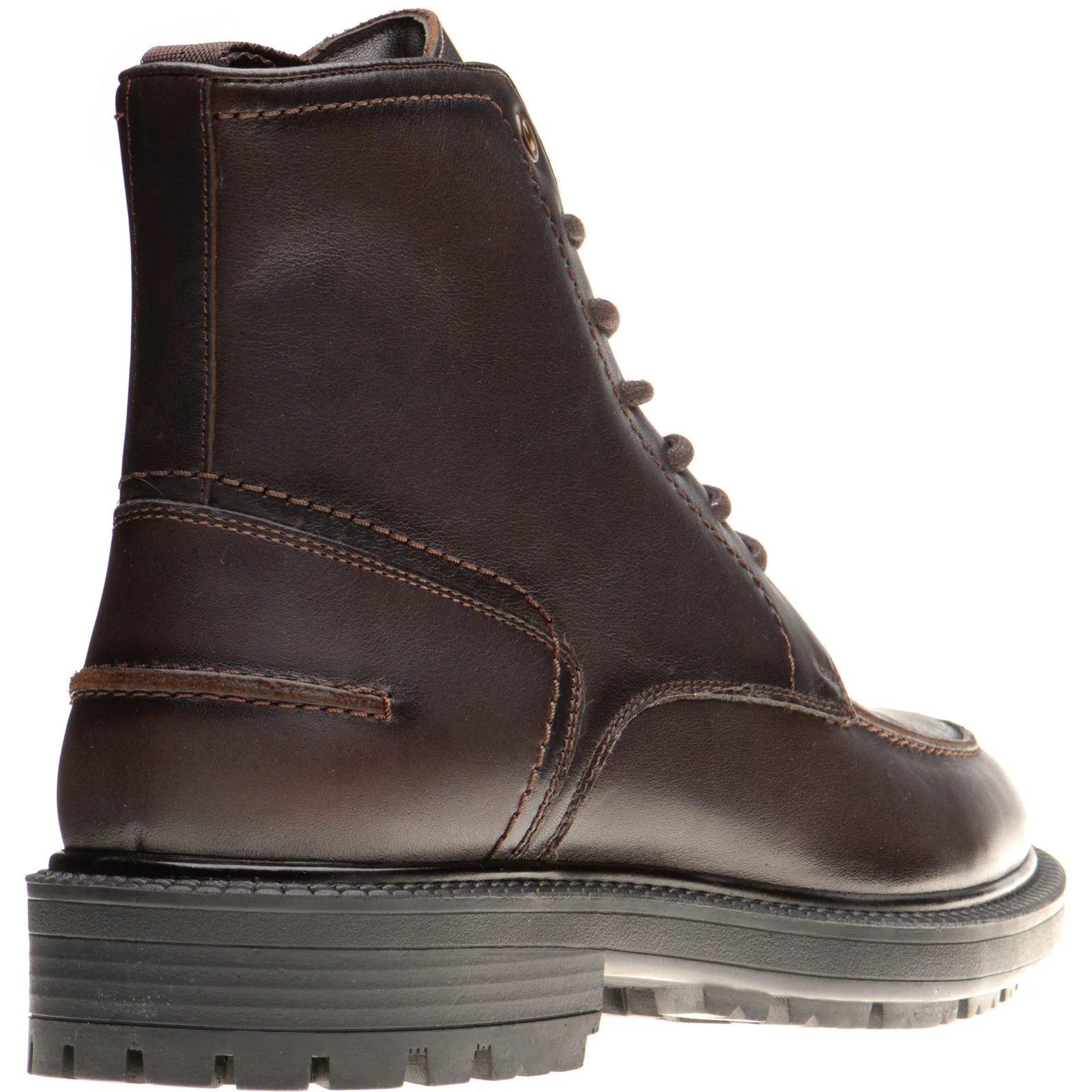 Herring Beckwith mens rubber-soled boots in dark brown calf - Image 4