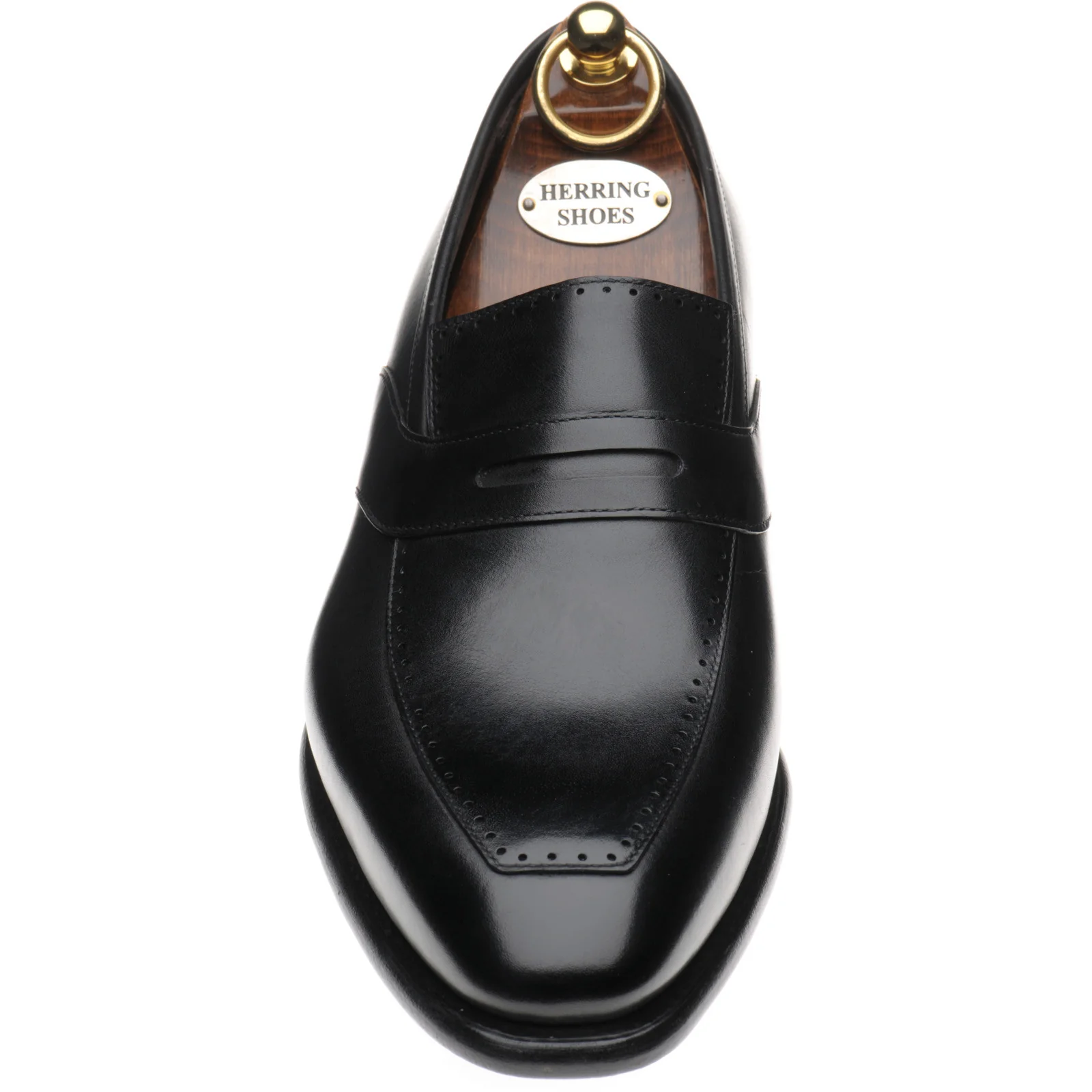 Herring Belmont mens loafers in black calf - Image 2