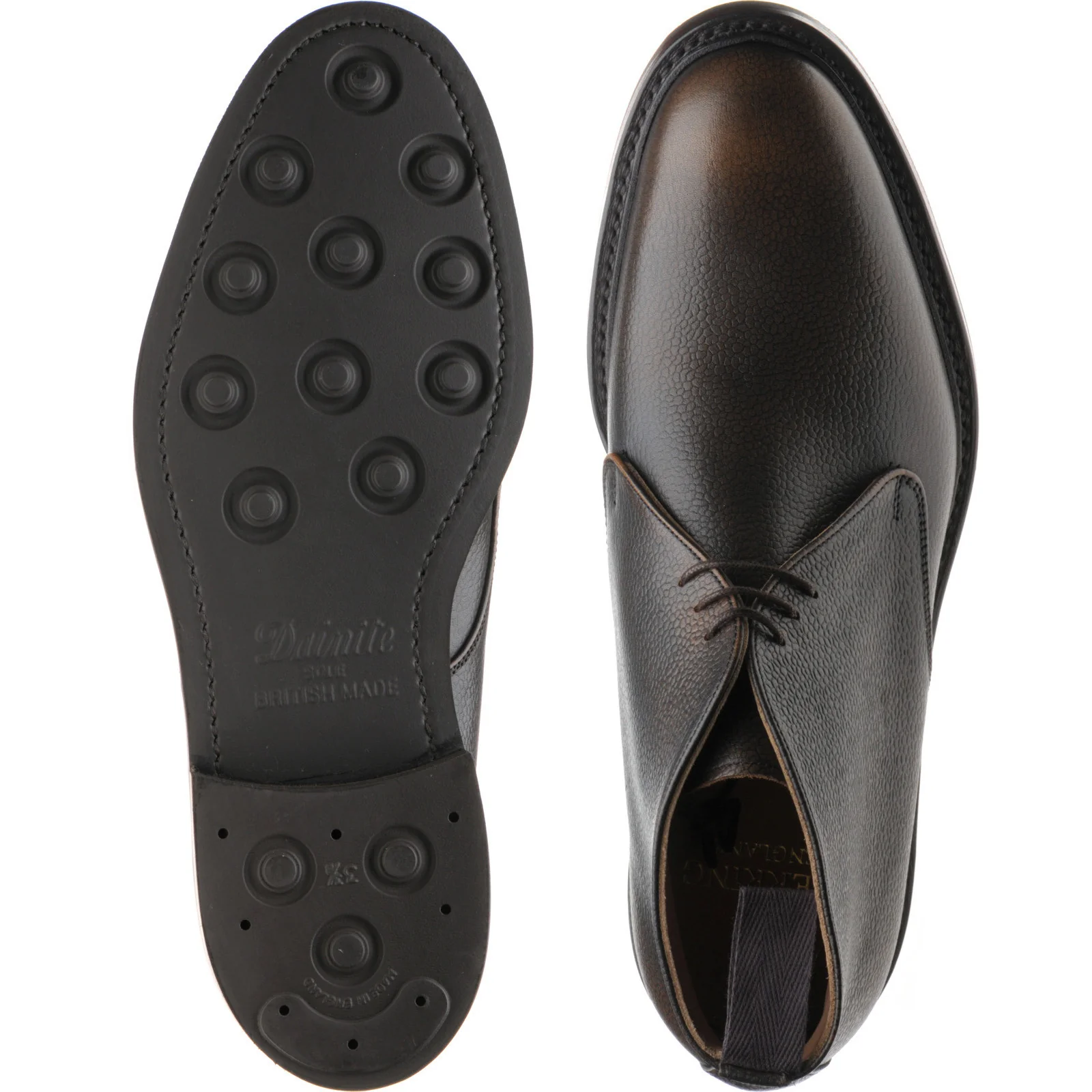 Herring Benridge mens rubber-soled boots in bronze rub off - Image 3