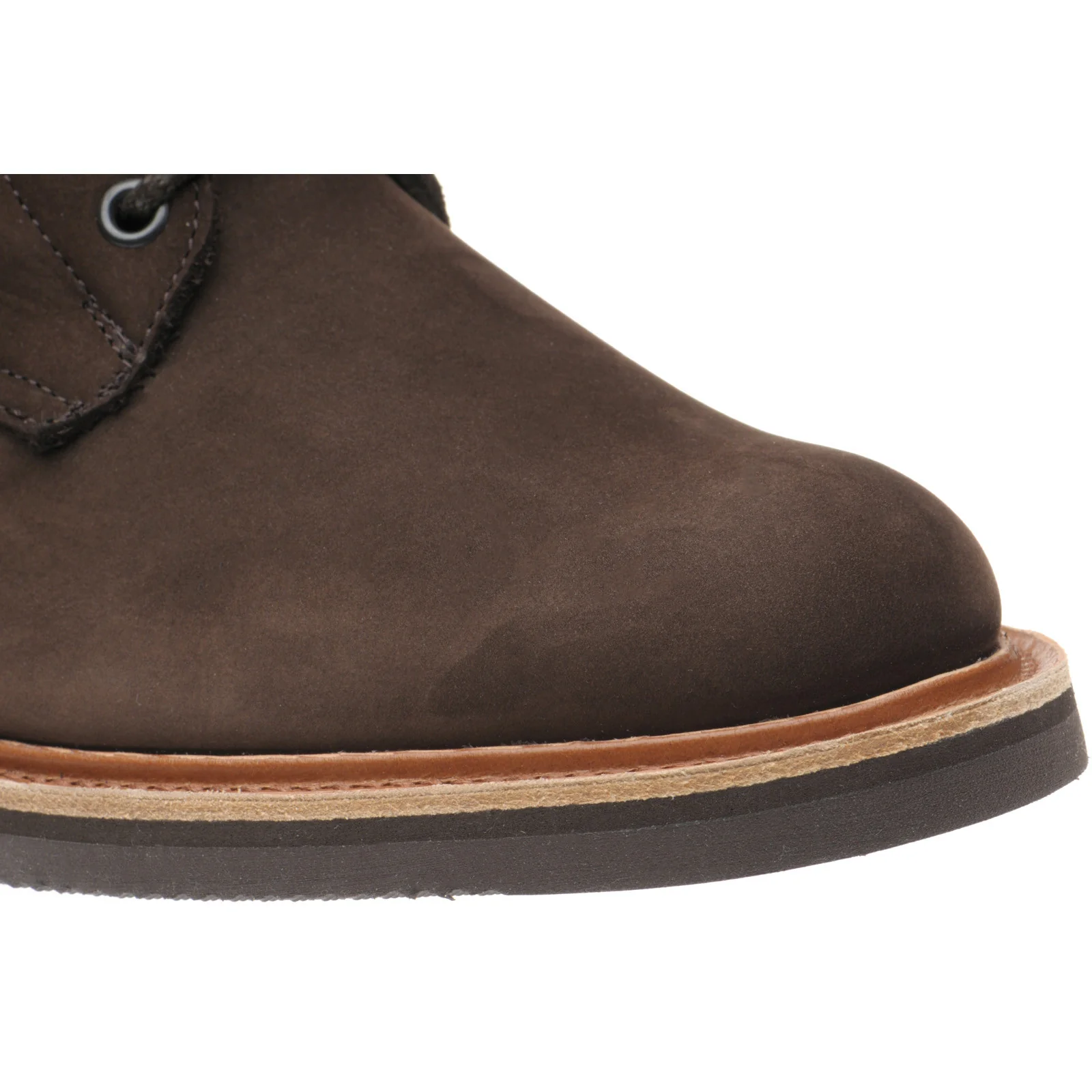 Herring Bernwood mens rubber-soled boots in dark brown hydro nubuck - Image 5