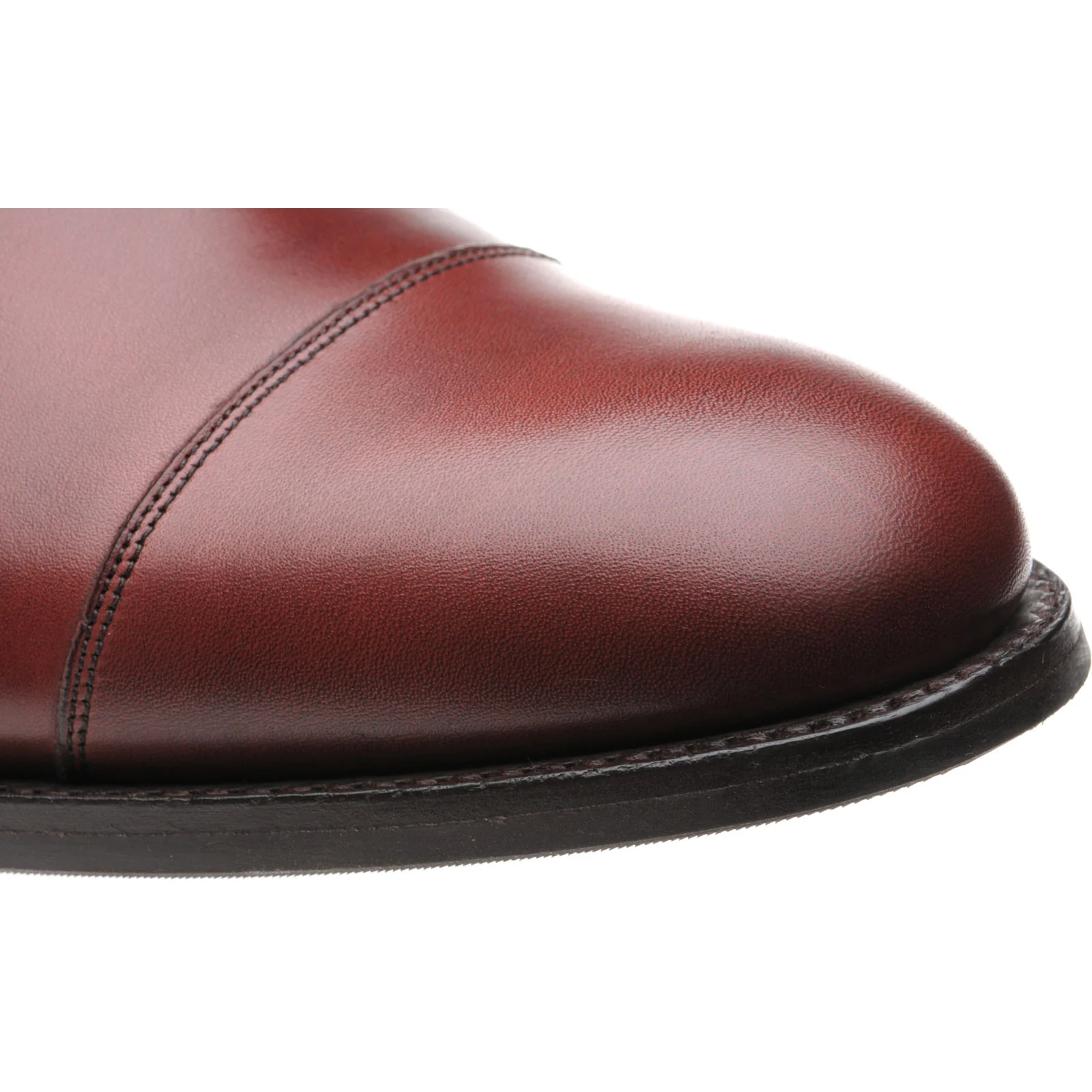 Herring Bishop mens rubber-soled double monk shoes in cherry calf (second) - Image 5