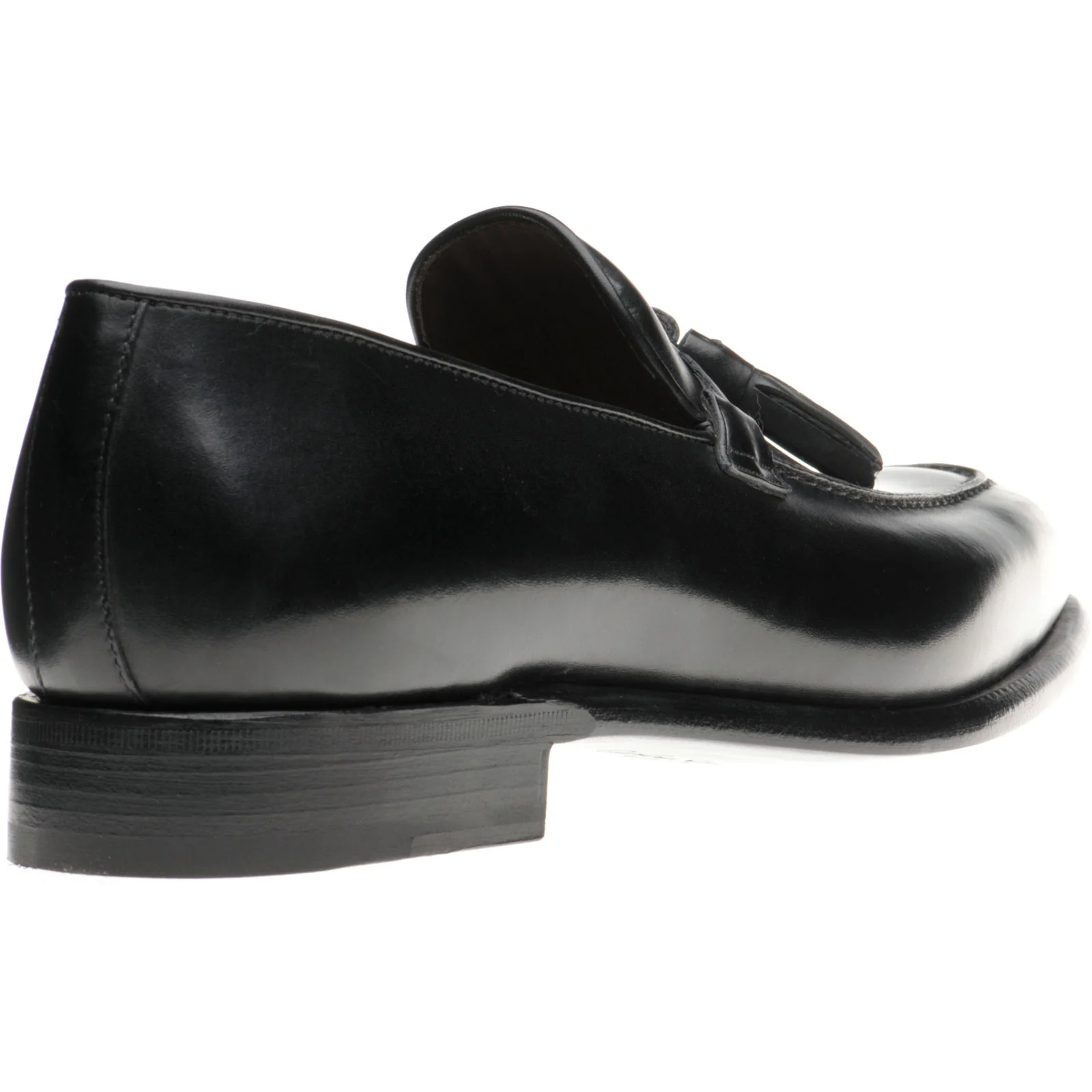 Herring Blackheath mens tasselled loafers in black calf - Image 4