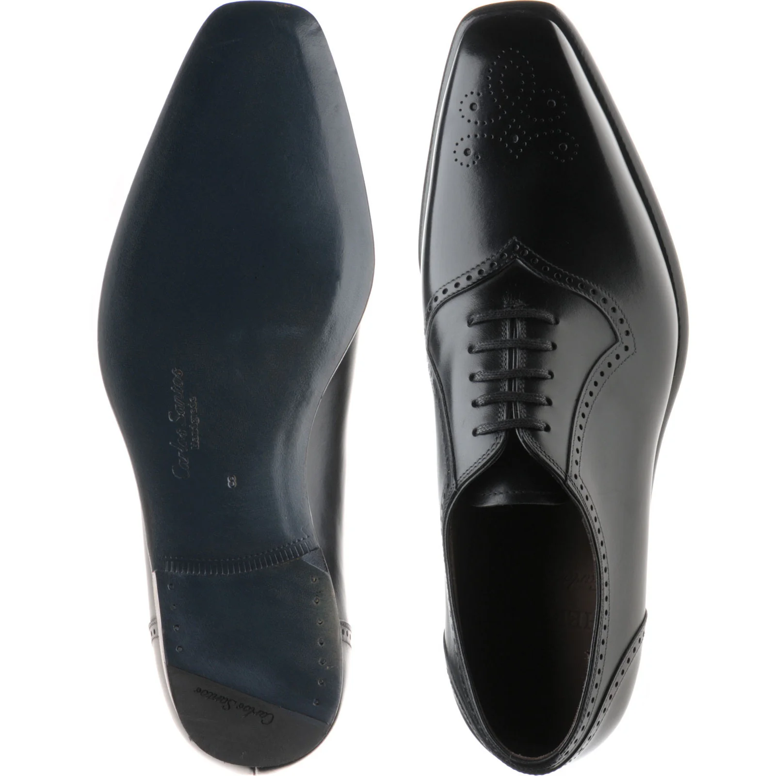 Herring Bournwell mens brogues in black calf - Image 3
