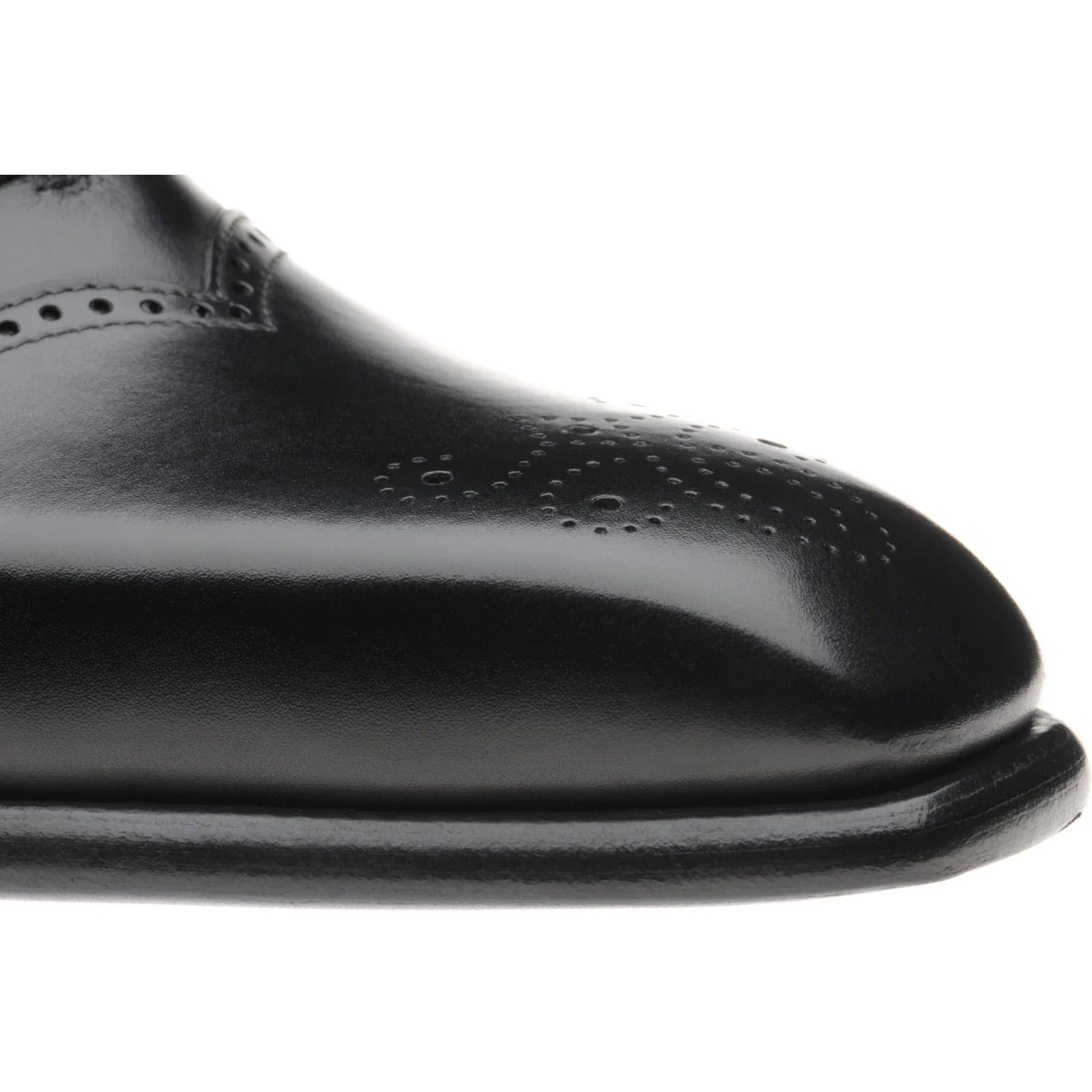 Herring Bournwell mens brogues in black calf - Image 5