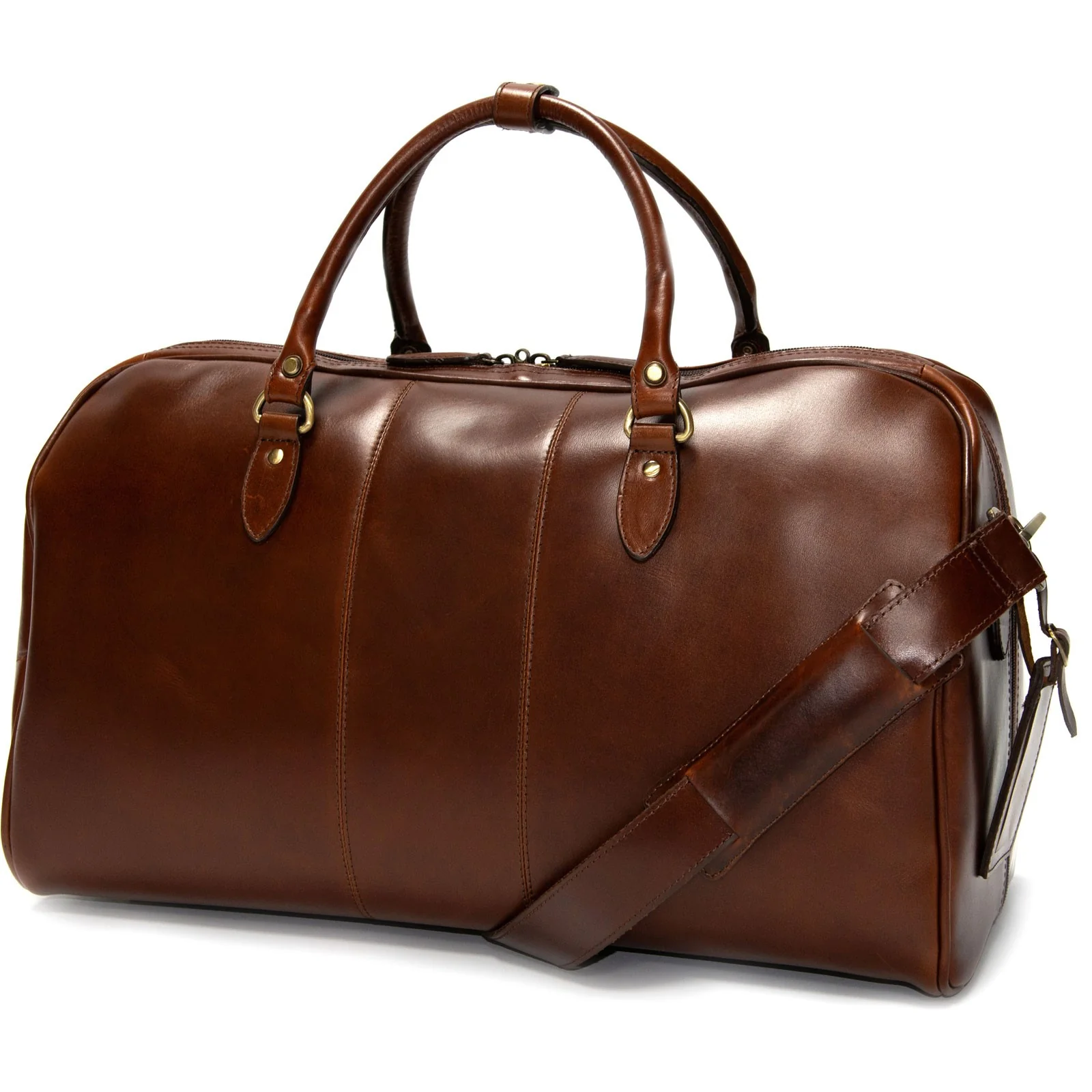 Herring Bovey Holdall in brandy calf