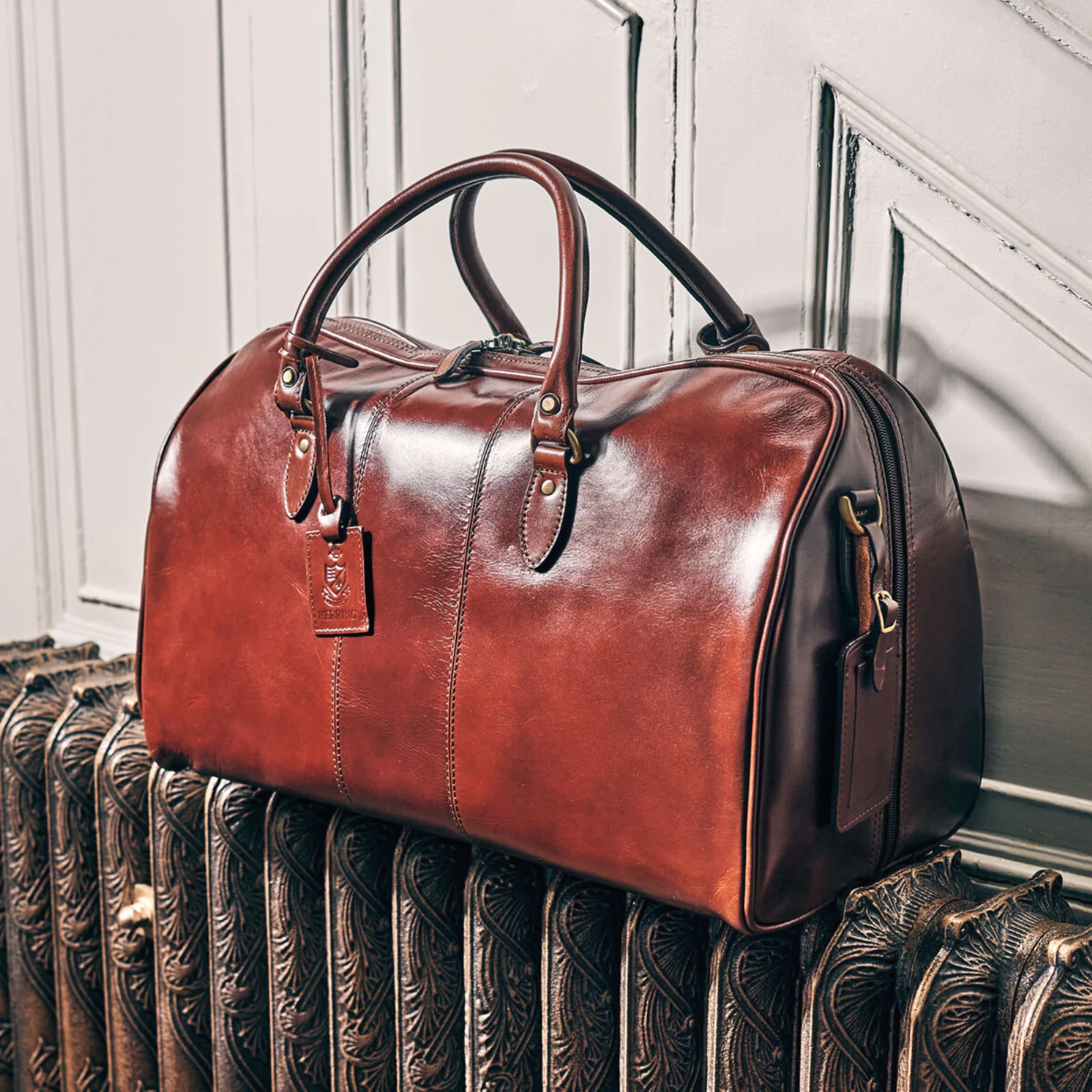 Herring Bovey Holdall in brandy calf - Image 7