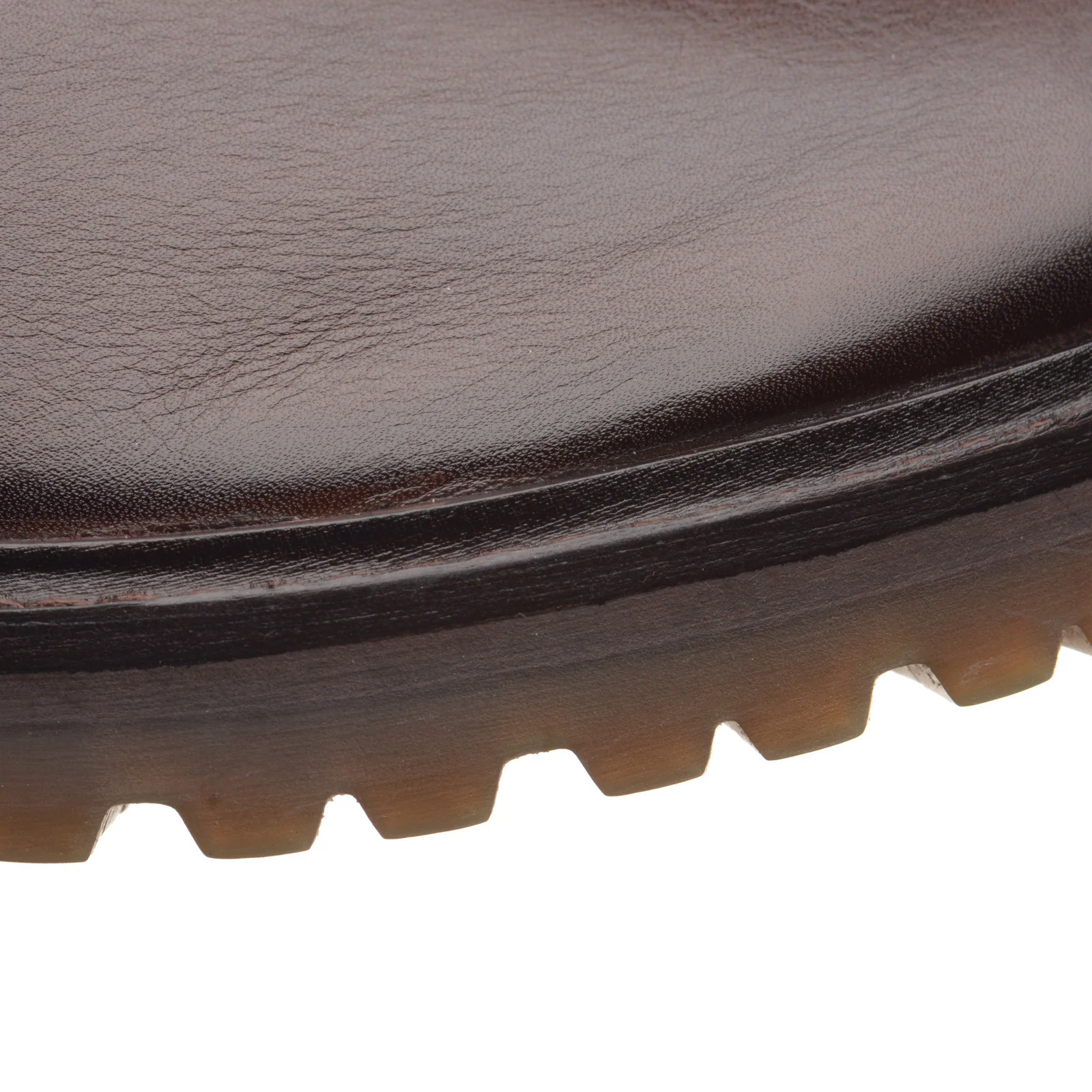 Herring Bragg mens rubber-soled Chelsea boots in brown grain - Image 5