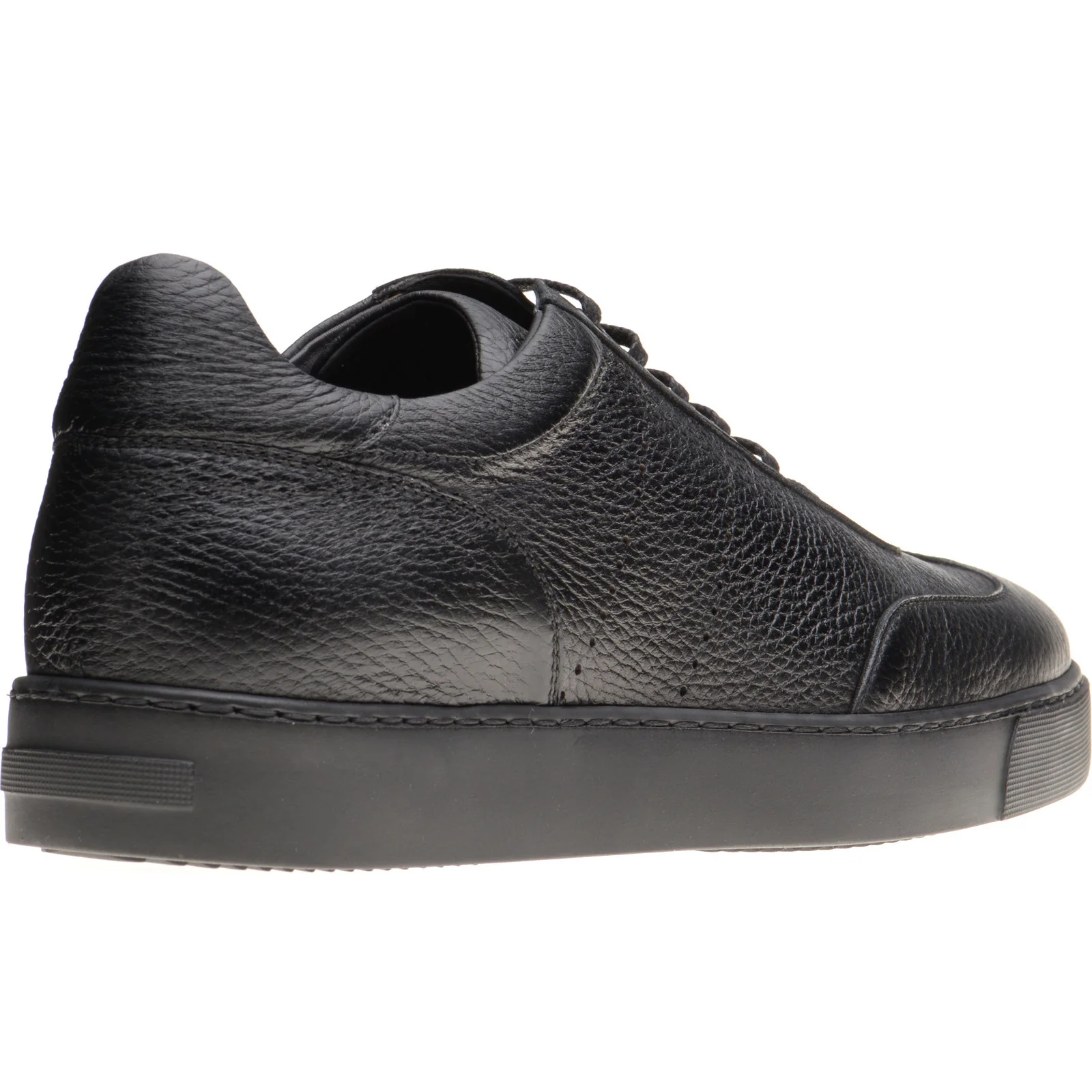 Herring Brendon mens rubber-soled trainers in black grain - Image 4