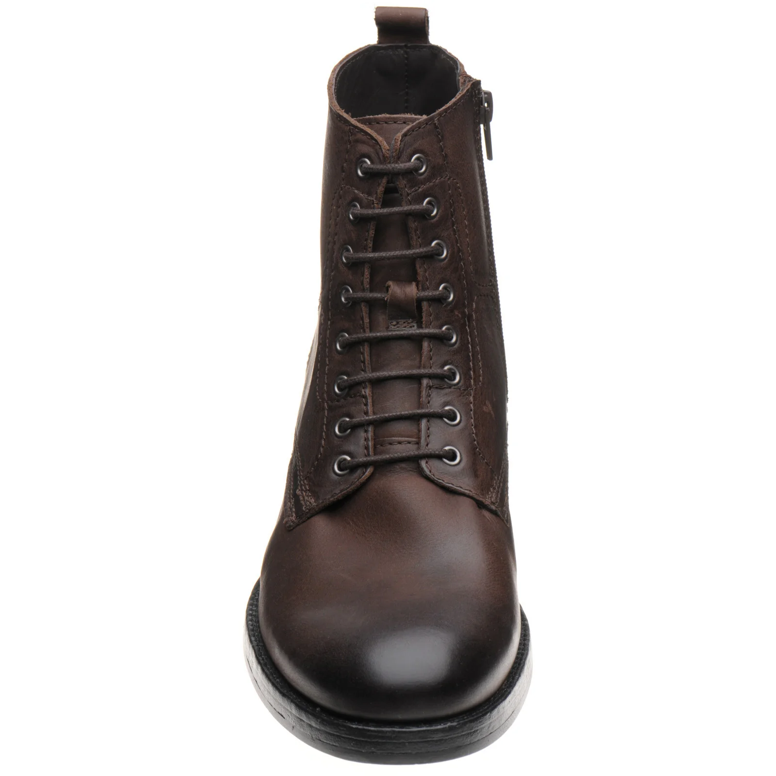 Herring Bridges mens rubber-soled boots in brown waxy calf - Image 2