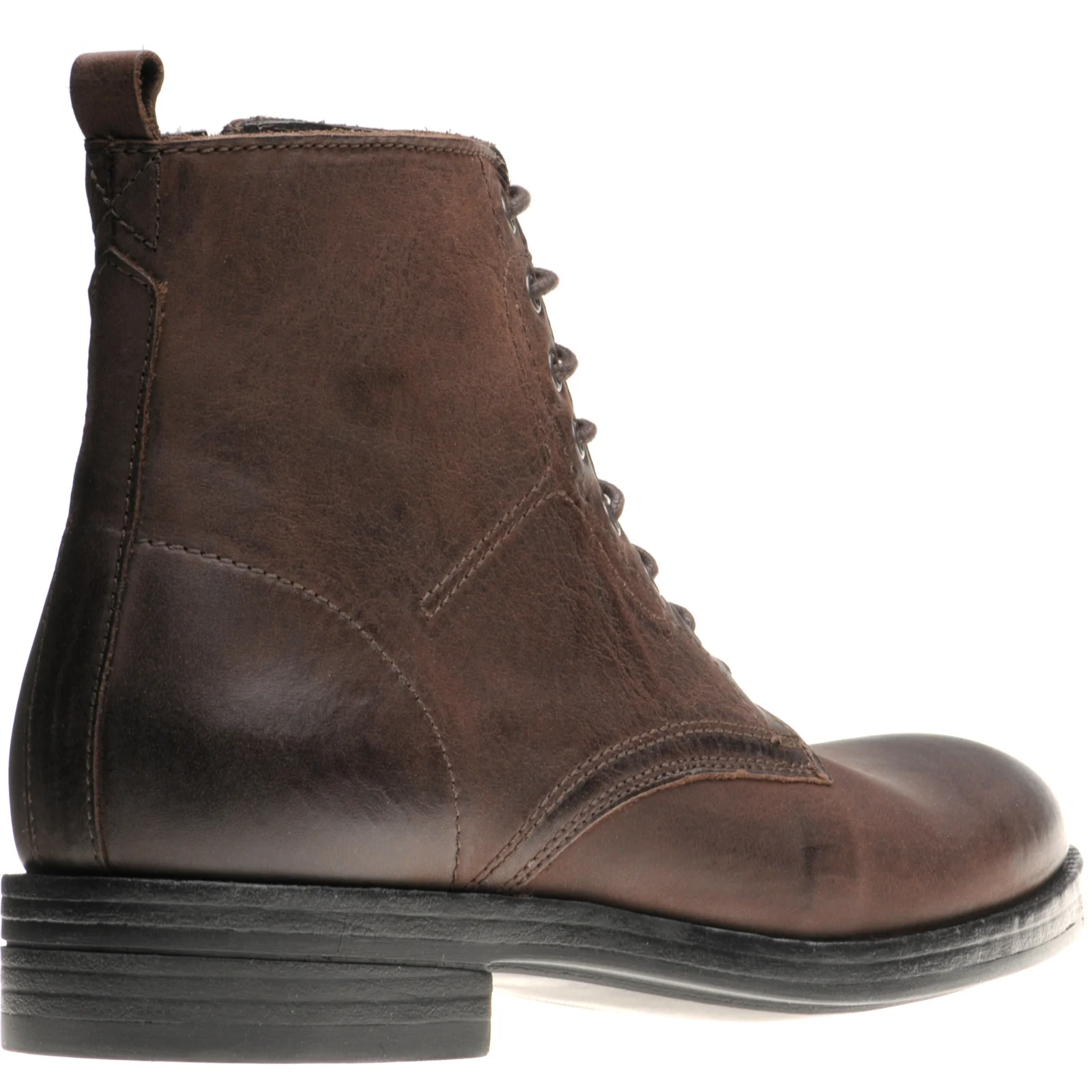 Herring Bridges mens rubber-soled boots in brown waxy calf - Image 4