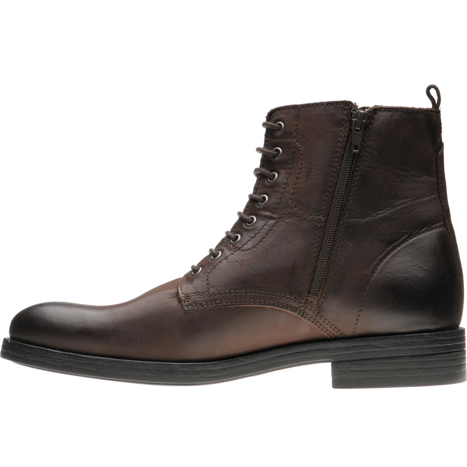 Herring Bridges mens rubber-soled boots in brown waxy calf - Image 5
