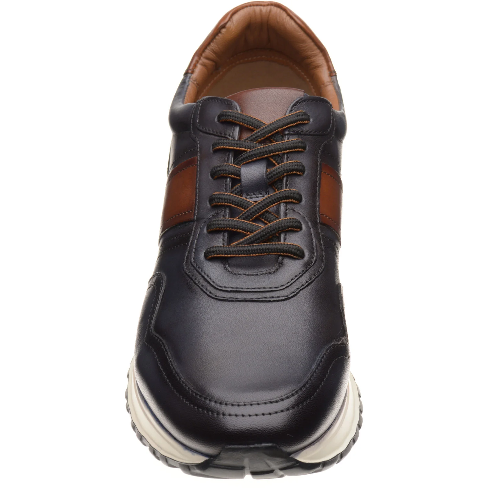 Herring Brisbane mens rubber-soled in dark grey and tan - Image 2