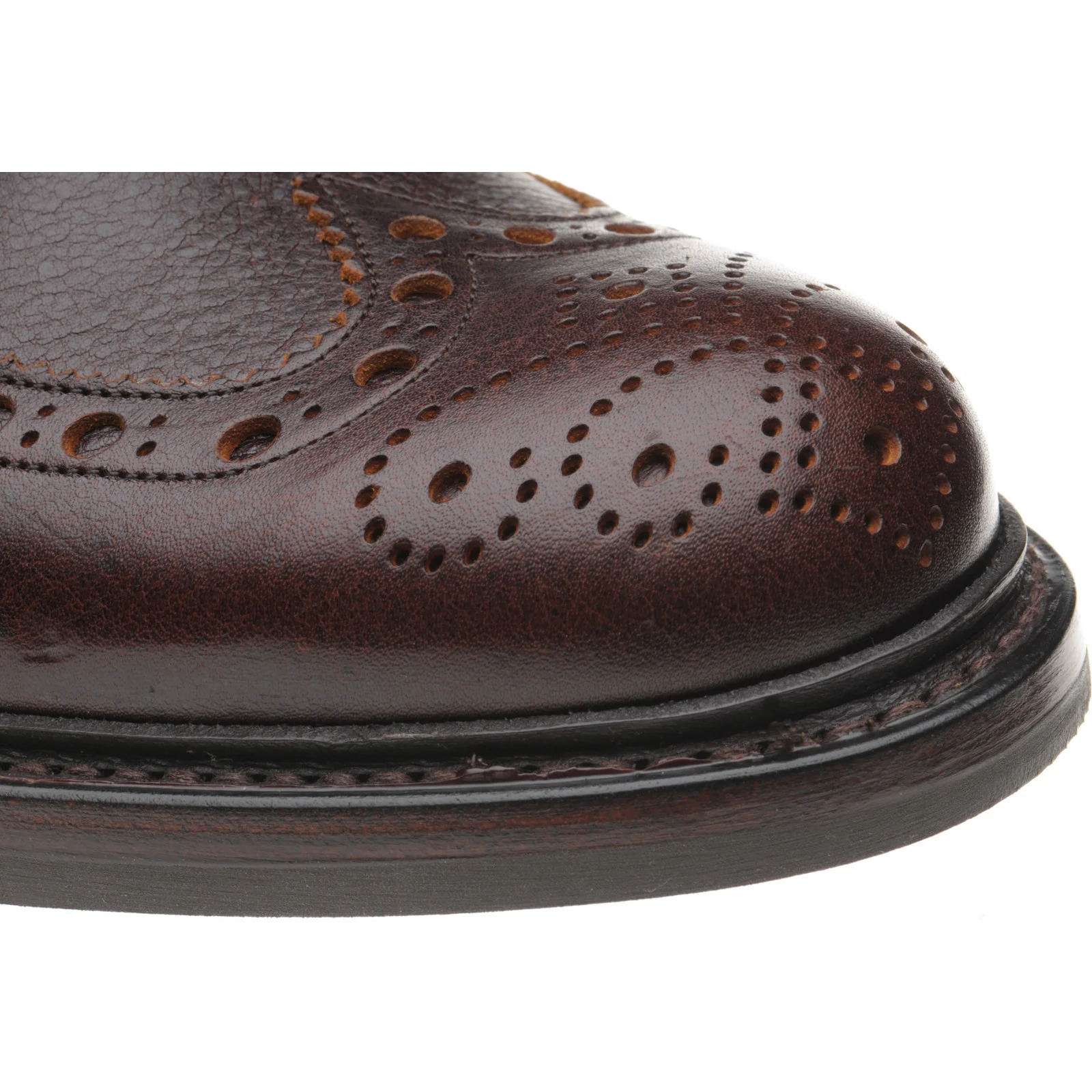 Herring Burford R mens rubber-soled brogues in whisky kudu - Image 5
