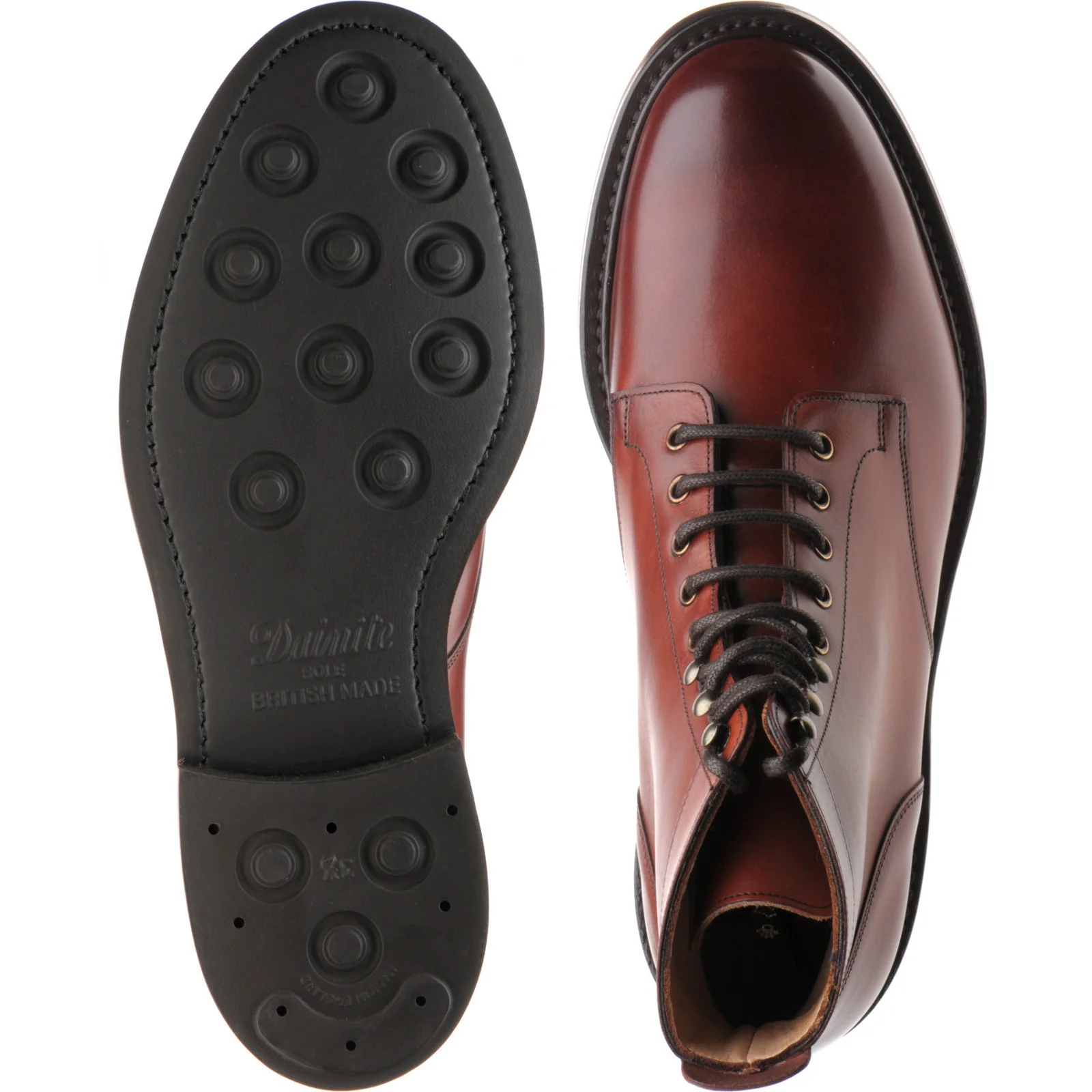 Herring Burghley II mens rubber-soled boots in dark leaf - Image 3