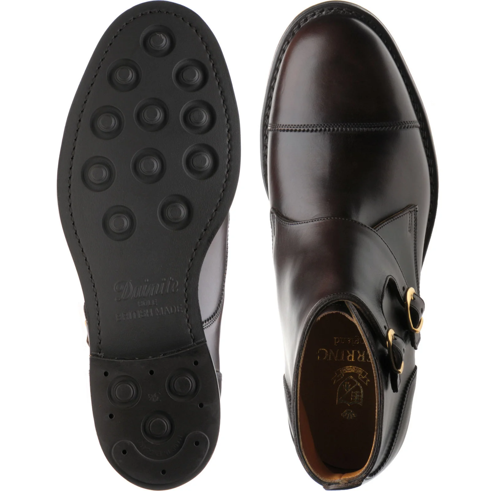 Herring Burntwood mens rubber-soled boots in brown waxy (second) - Image 3