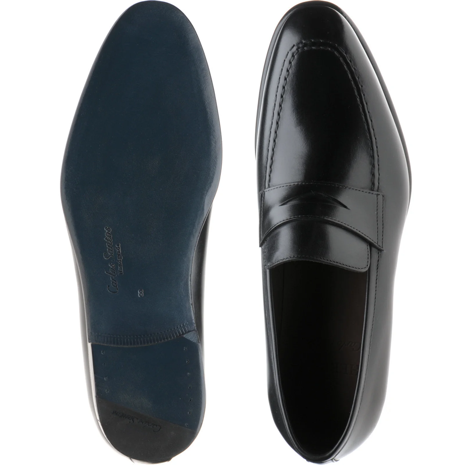 Herring Cadogan mens loafers in black calf - Image 3
