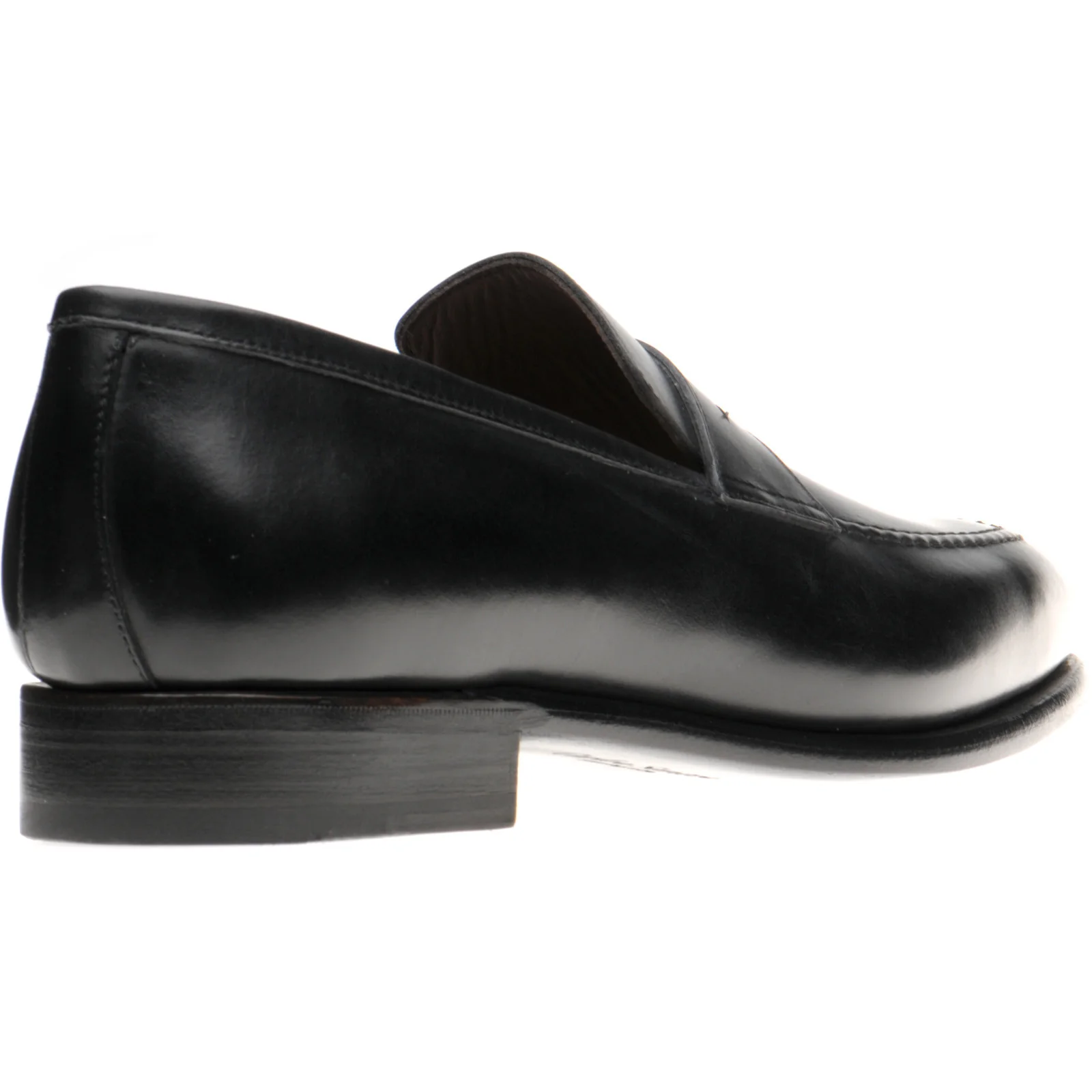 Herring Cadogan mens loafers in black calf - Image 4