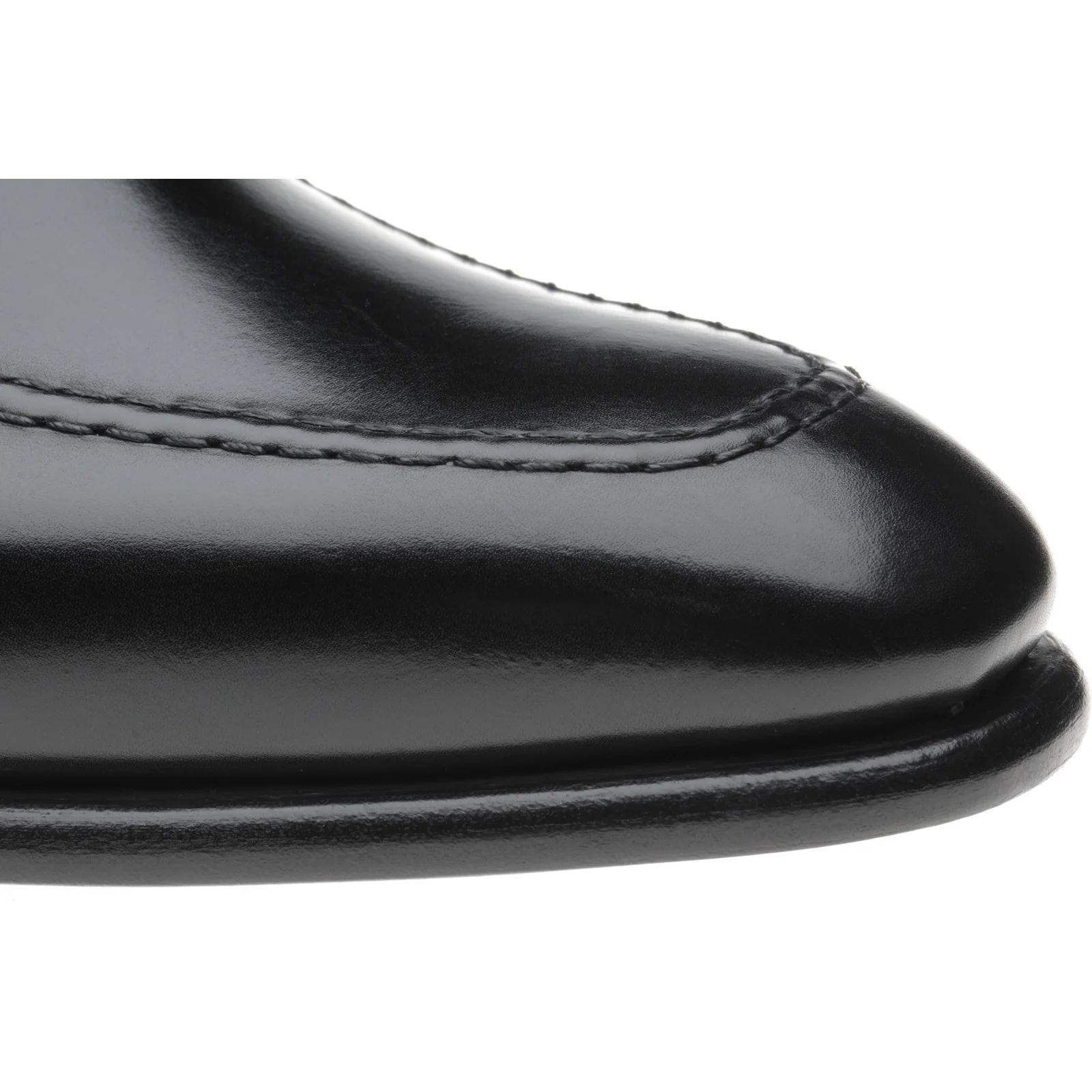 Herring Cadogan mens loafers in black calf - Image 5