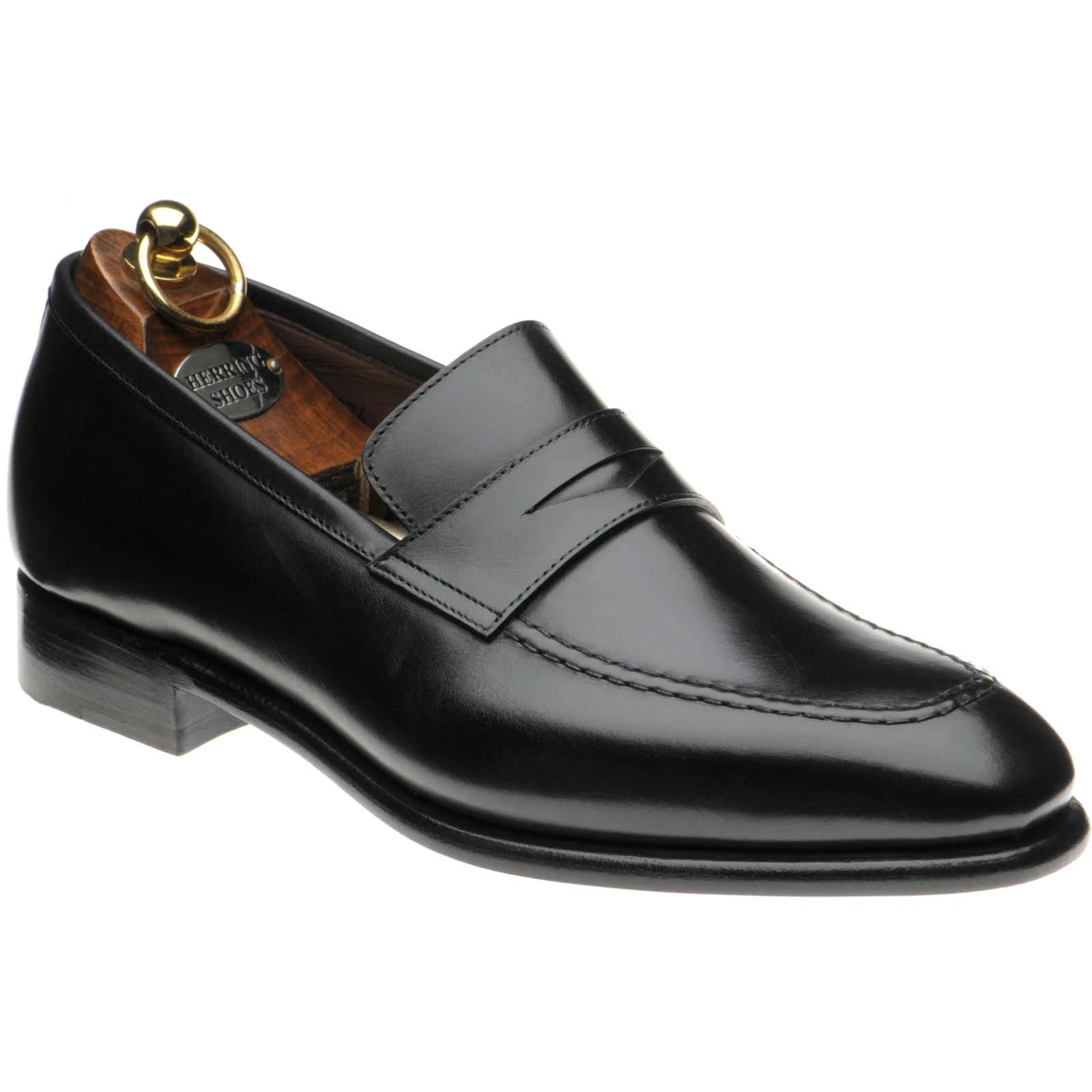 Herring Cadogan mens loafers in black calf (second)