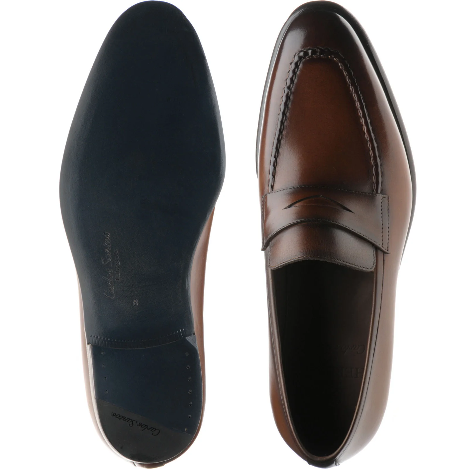 Herring Cadogan mens loafers in tobacco calf - Image 3