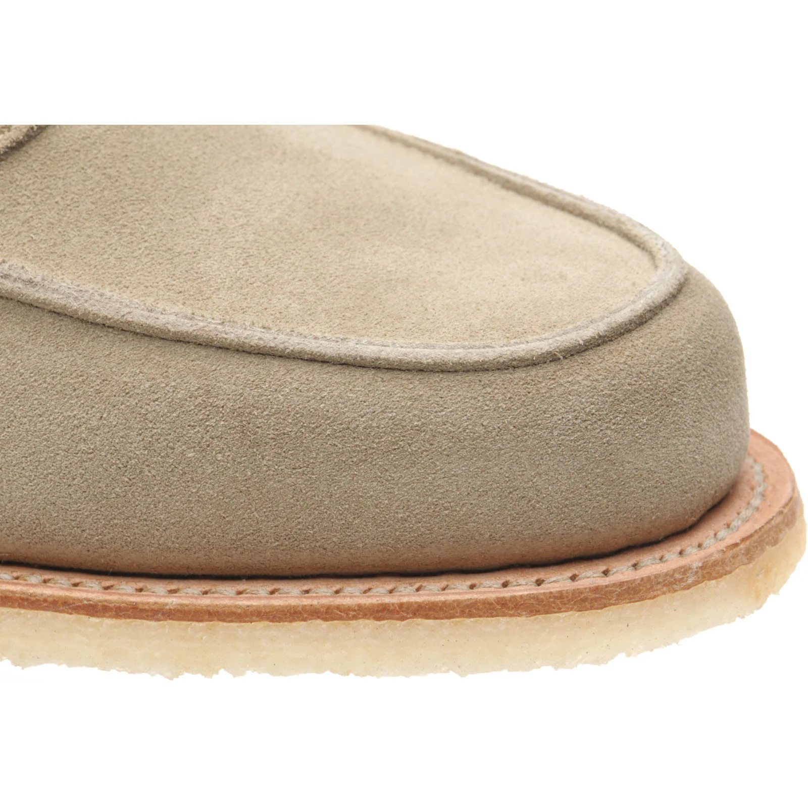 Herring Cannes mens rubber-soled loafers in sand suede - Image 5