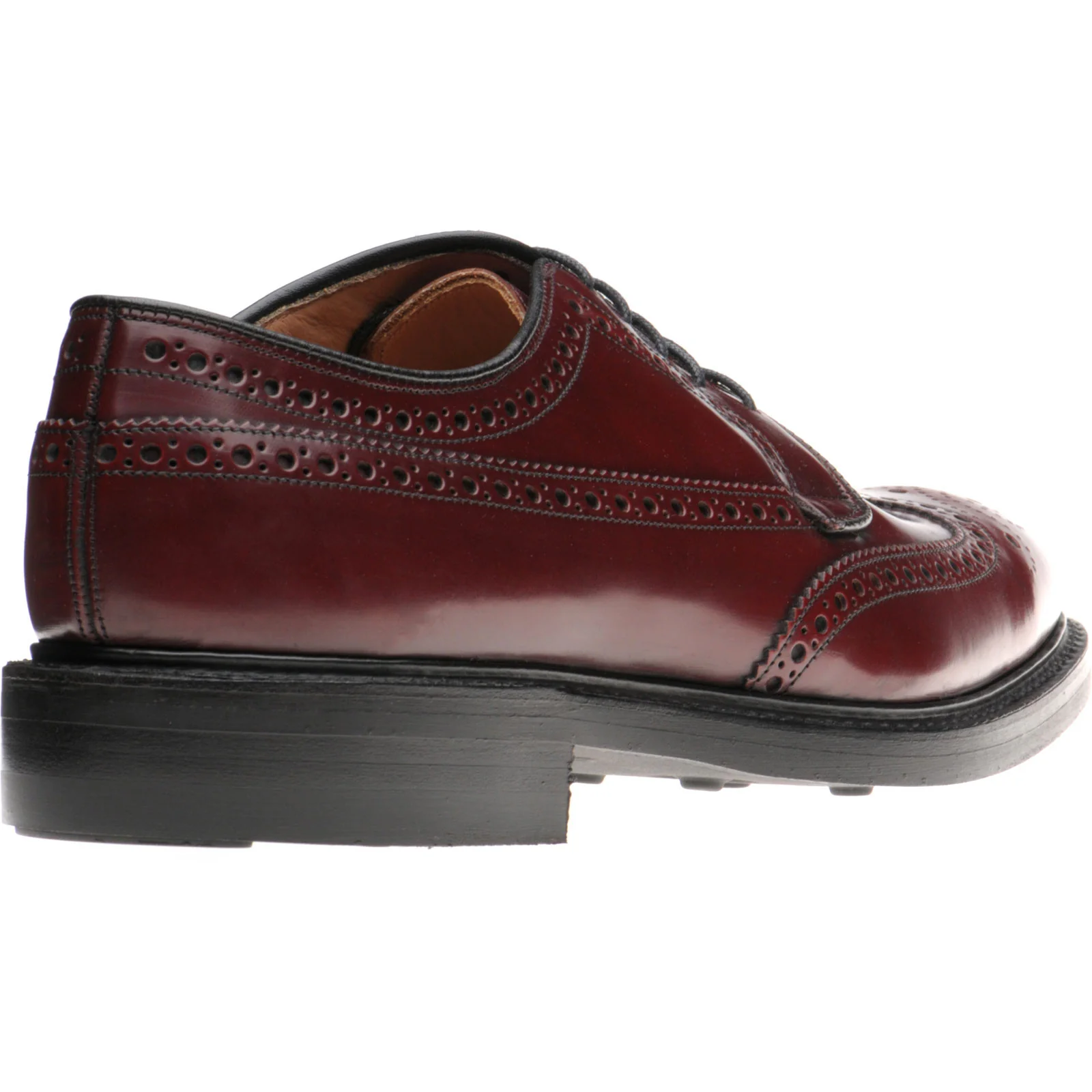 Herring Canning II (Rubber) mens rubber-soled brogues in burgundy polished - Image 4