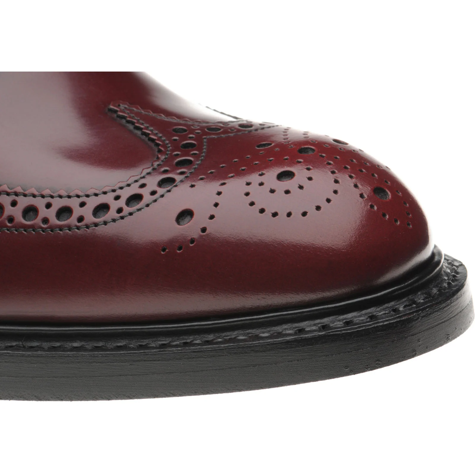 Herring Canning II (Rubber) mens rubber-soled brogues in burgundy polished - Image 5