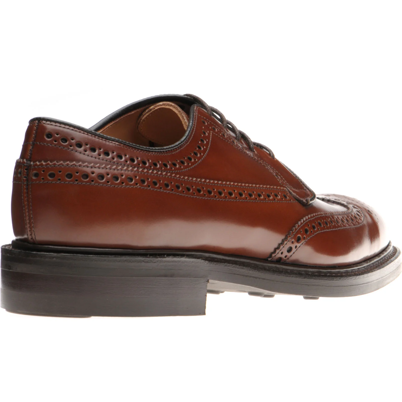 Herring Canning II (Rubber) mens rubber-soled brogues in santalum brown polished - Image 4