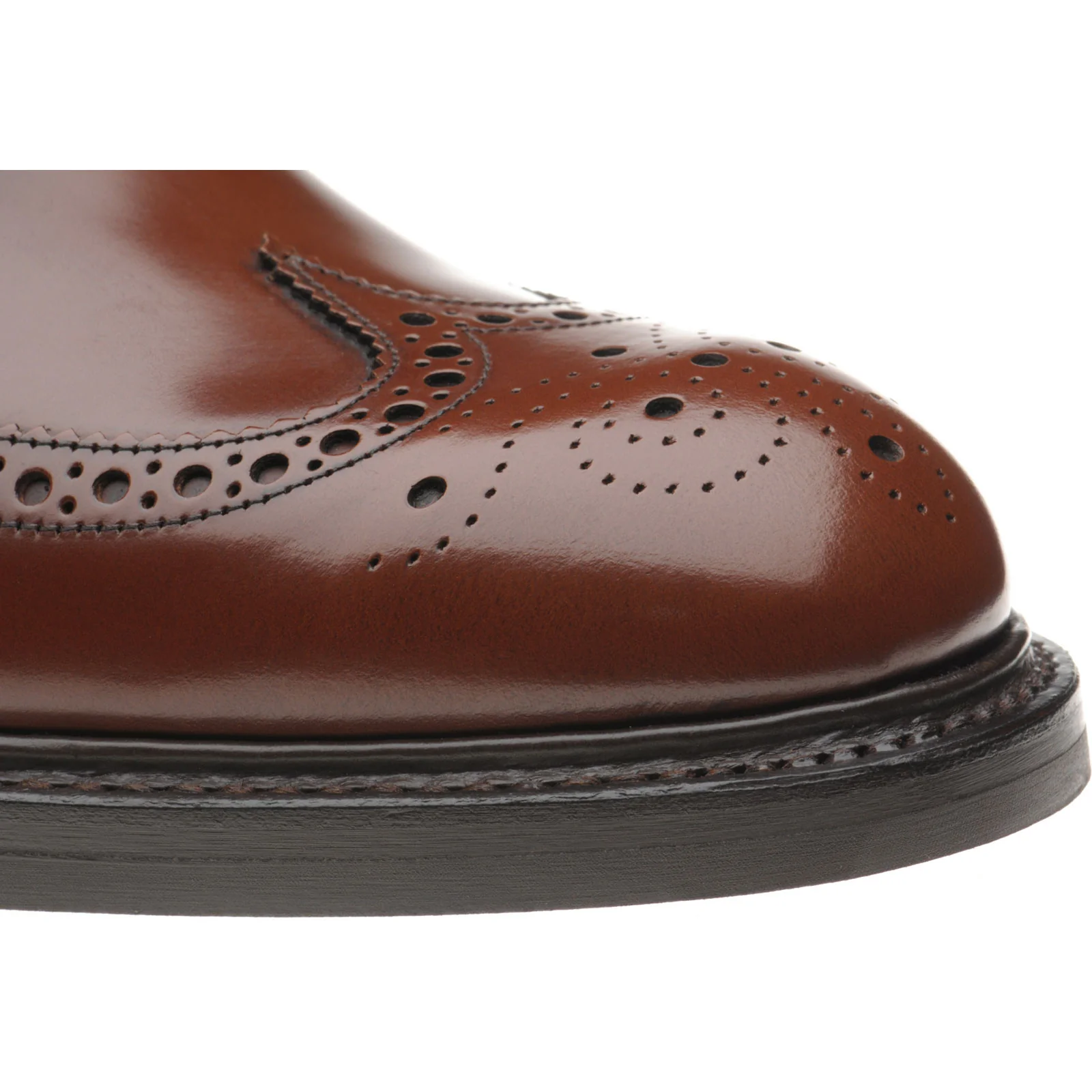 Herring Canning II (Rubber) mens rubber-soled brogues in santalum brown polished - Image 5