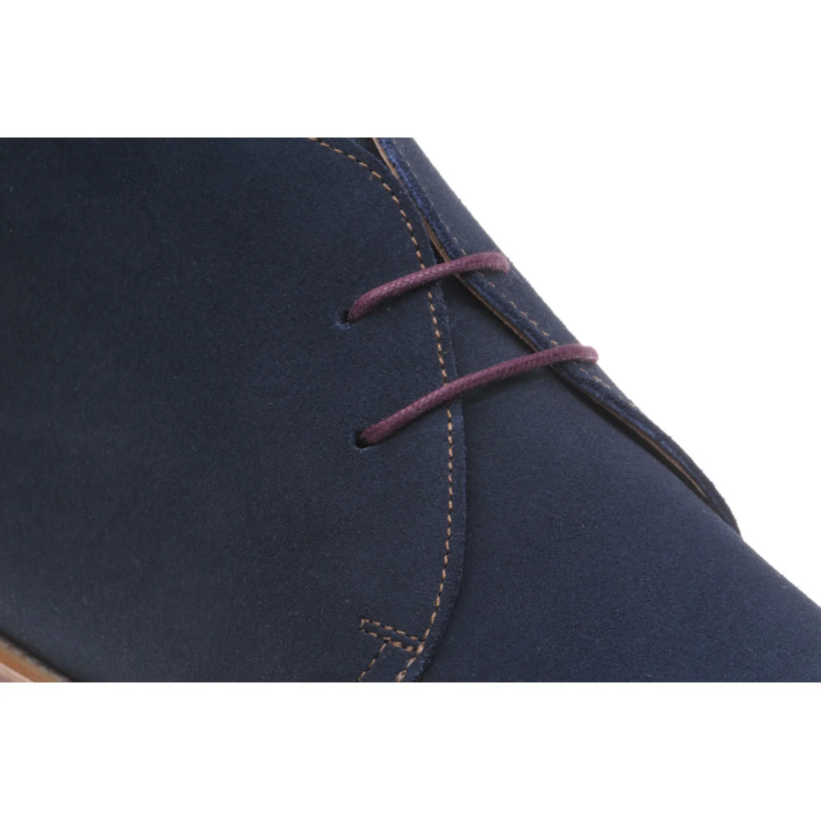 Herring Canterbury mens rubber-soled Chukka boots in navy suede - Image 4