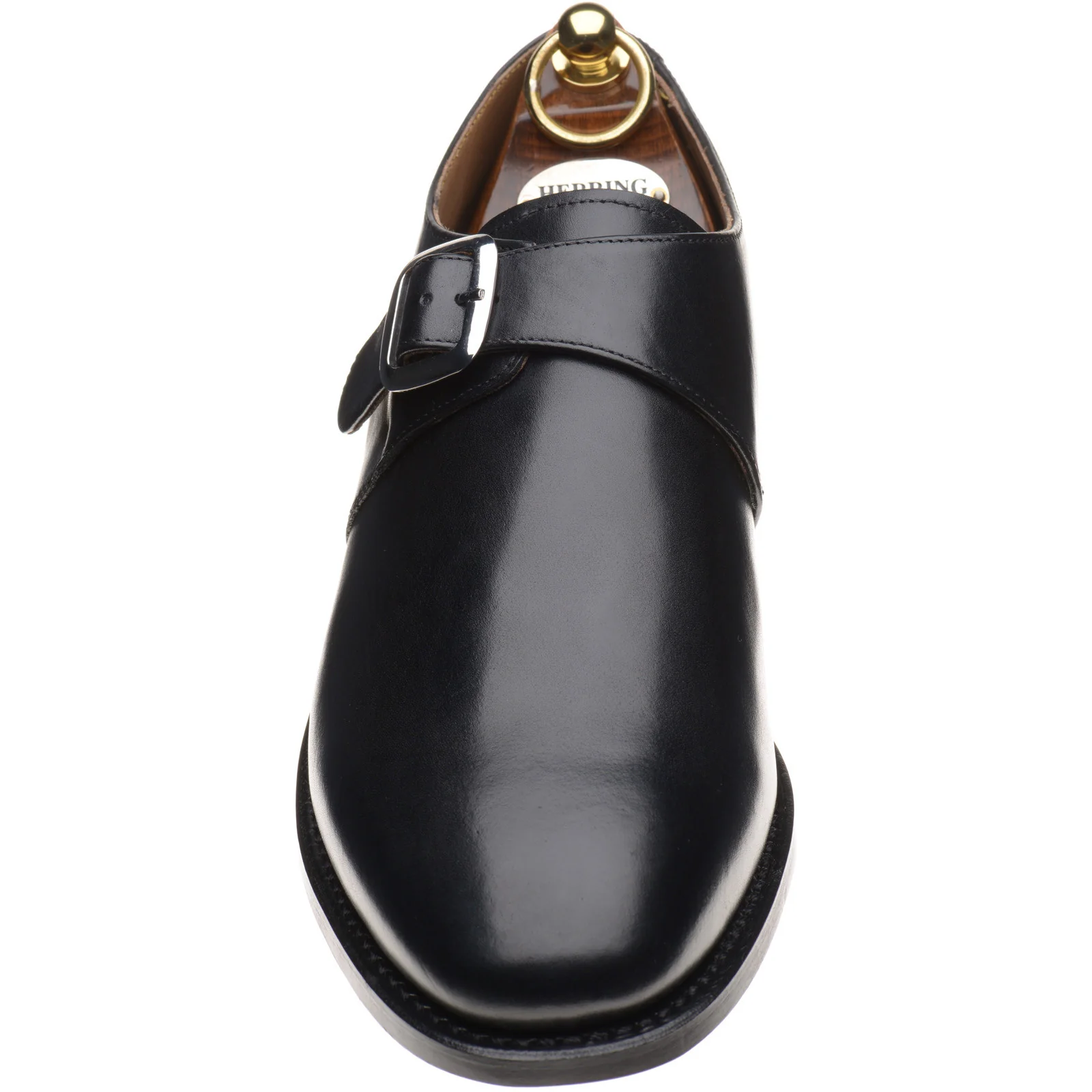 Herring Cardiff II mens monk shoes in black calf - Image 2