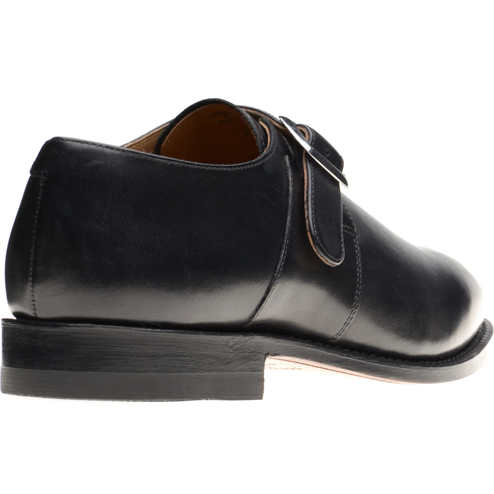 Herring Cardiff II mens monk shoes in black calf - Image 4