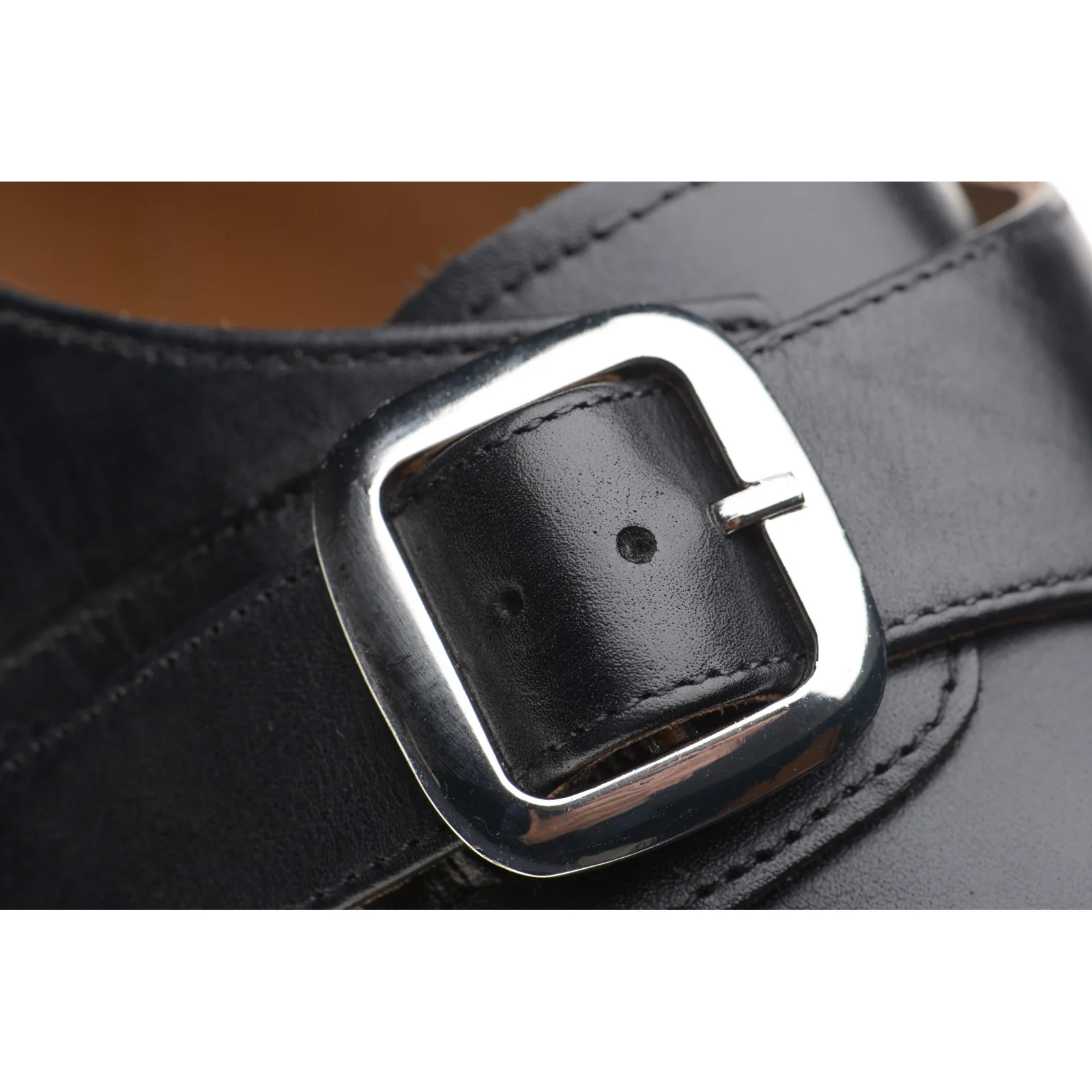 Herring Cardiff II mens monk shoes in black calf - Image 5