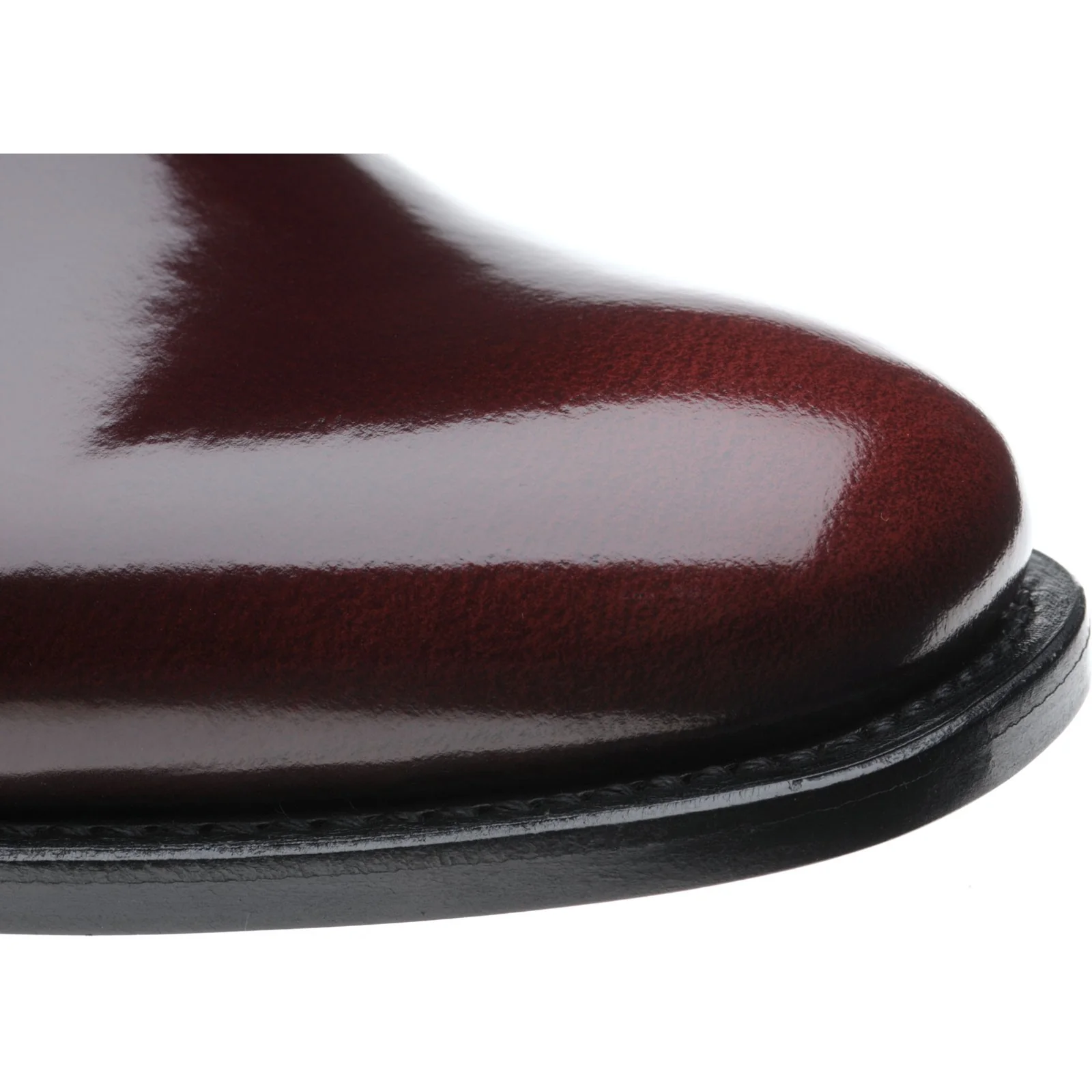 Herring Cardiff II mens monk shoes in burgundy polished (second) - Image 5