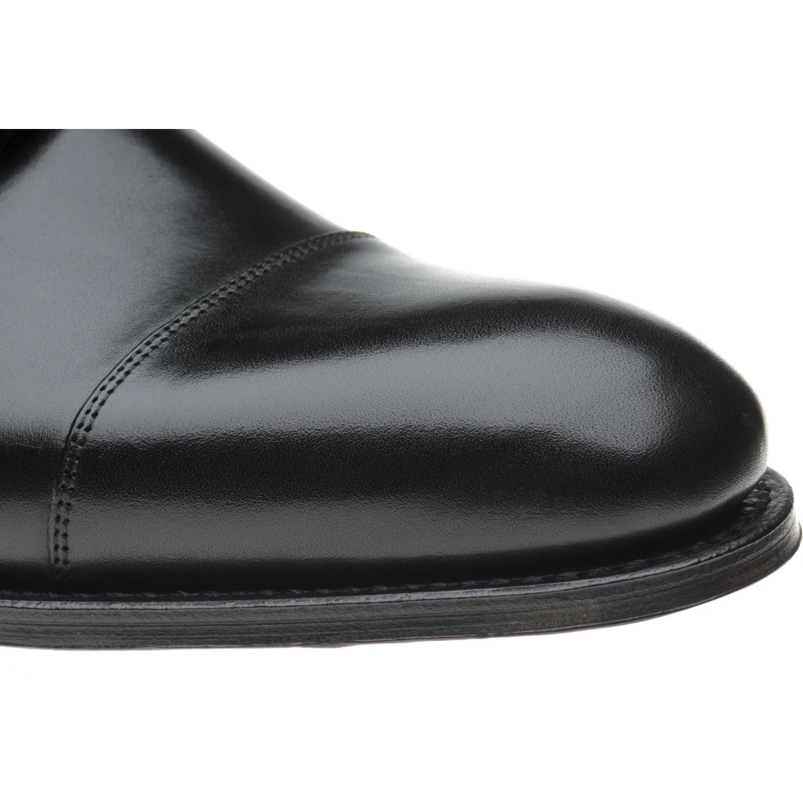 Herring Carlisle mens monk shoes in black calf (second) - Image 5