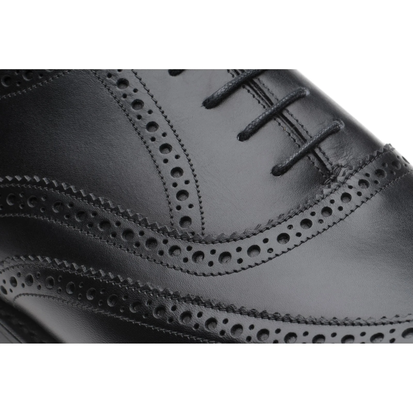 Herring Carnaby (Rubber) mens rubber-soled brogues in black calf - Image 4