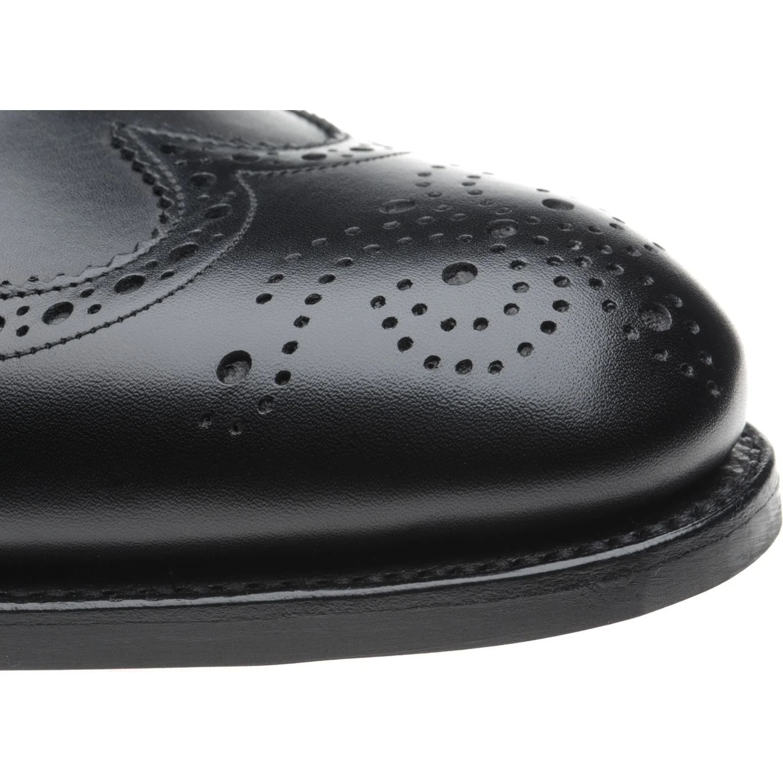 Herring Carnaby (Rubber) mens rubber-soled brogues in black calf - Image 5