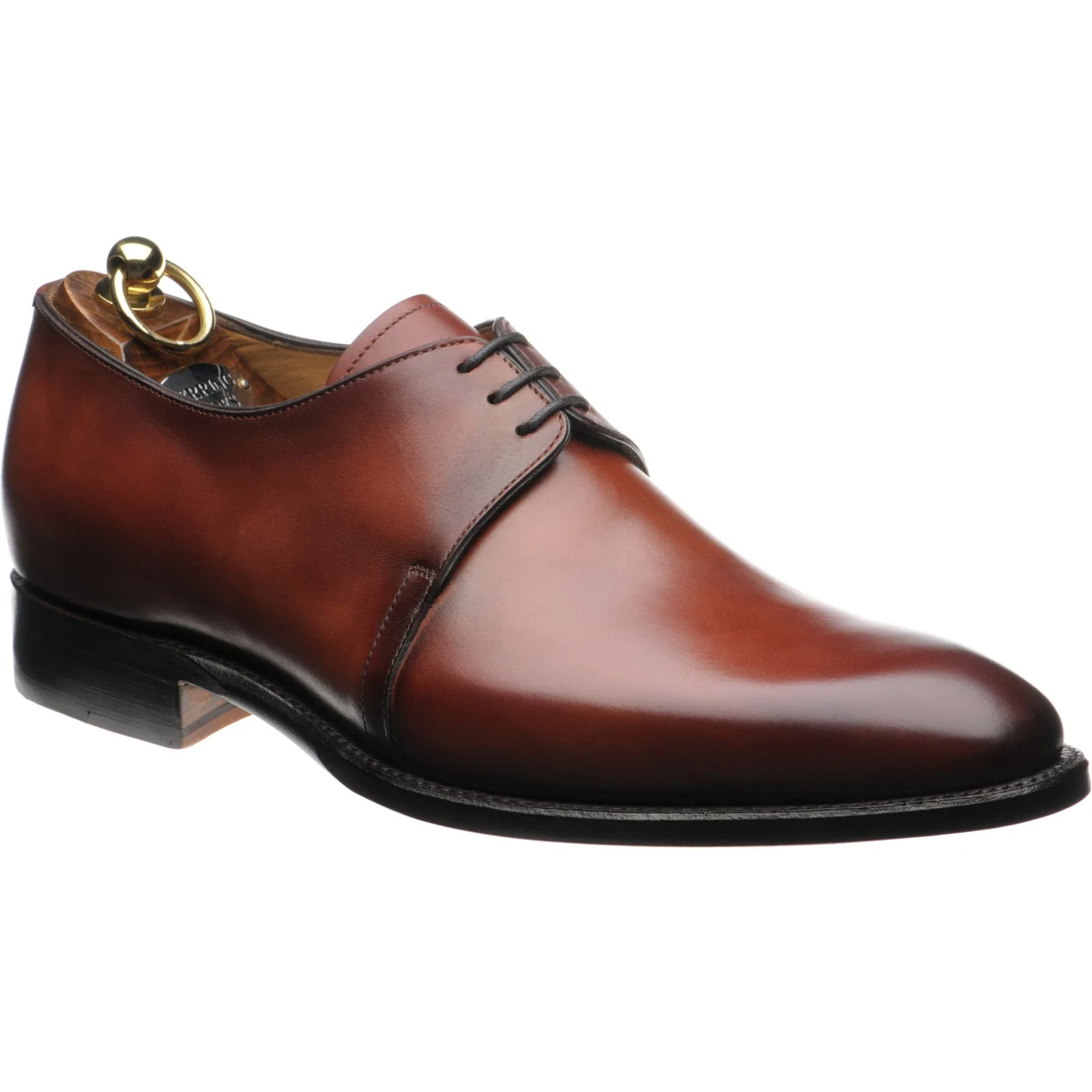 Herring Carroll mens Derby shoes in rosewood calf