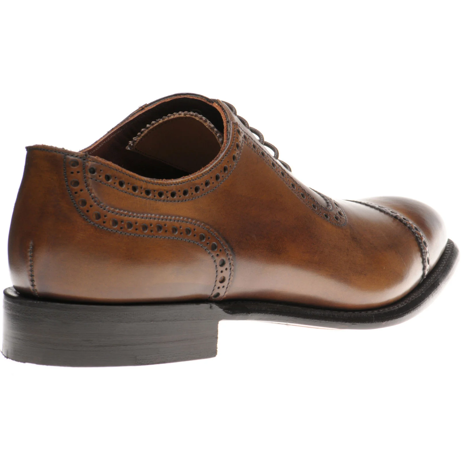 Herring Chamberlain mens semi-brogues in mahogany calf - Image 4