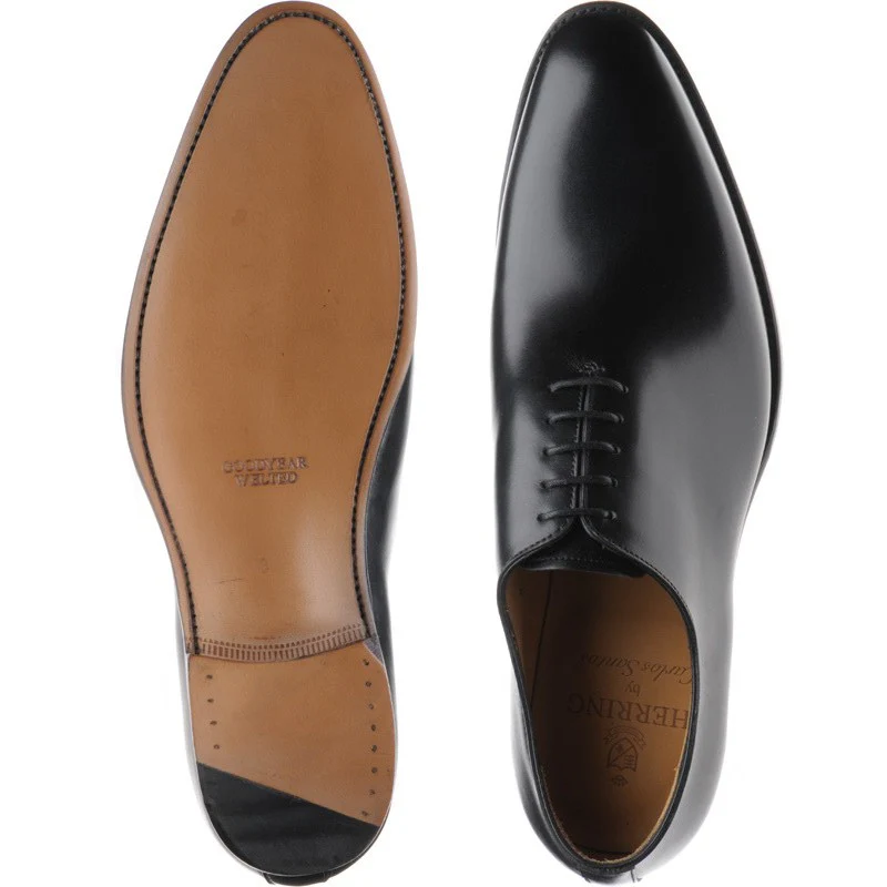 Herring Chaucer mens wholecuts in black calf (second) - Image 3
