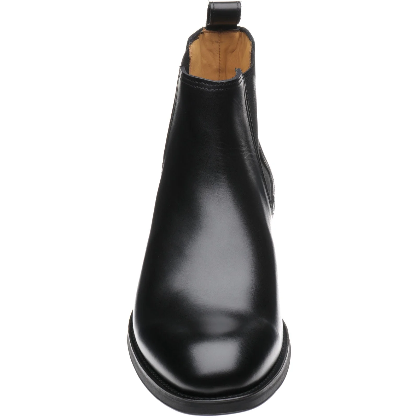 Herring Chichester mens rubber-soled Chelsea boots in black calf (second) - Image 2