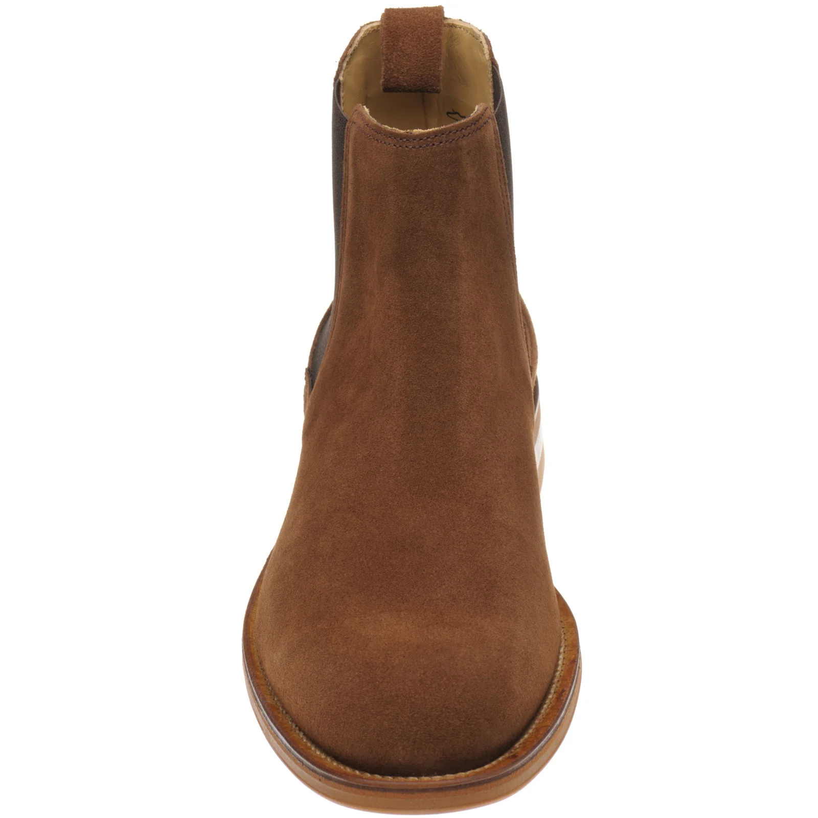 Herring Chichester mens rubber-soled Chelsea boots in brown suede - Image 2