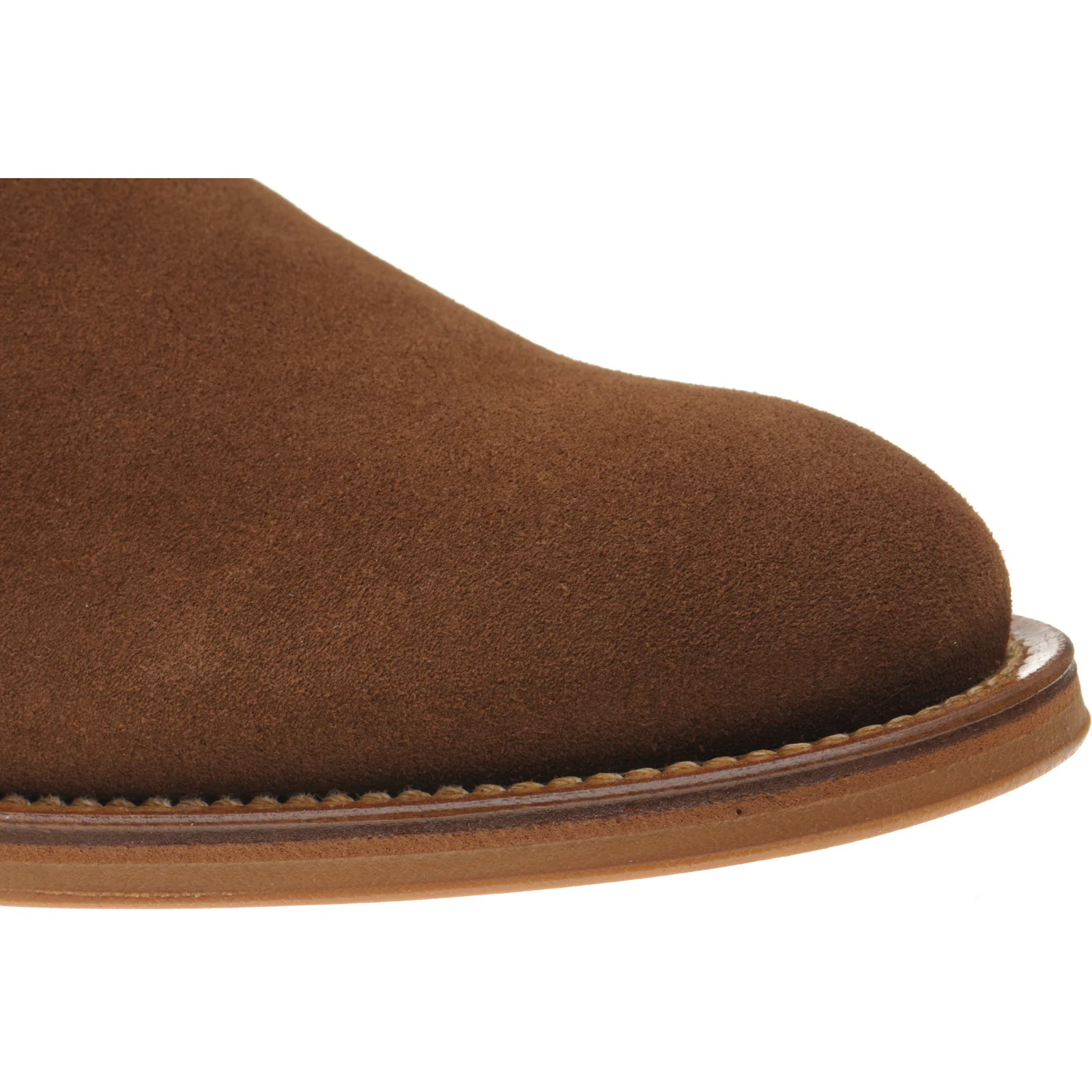 Herring Chichester mens rubber-soled Chelsea boots in brown suede - Image 5
