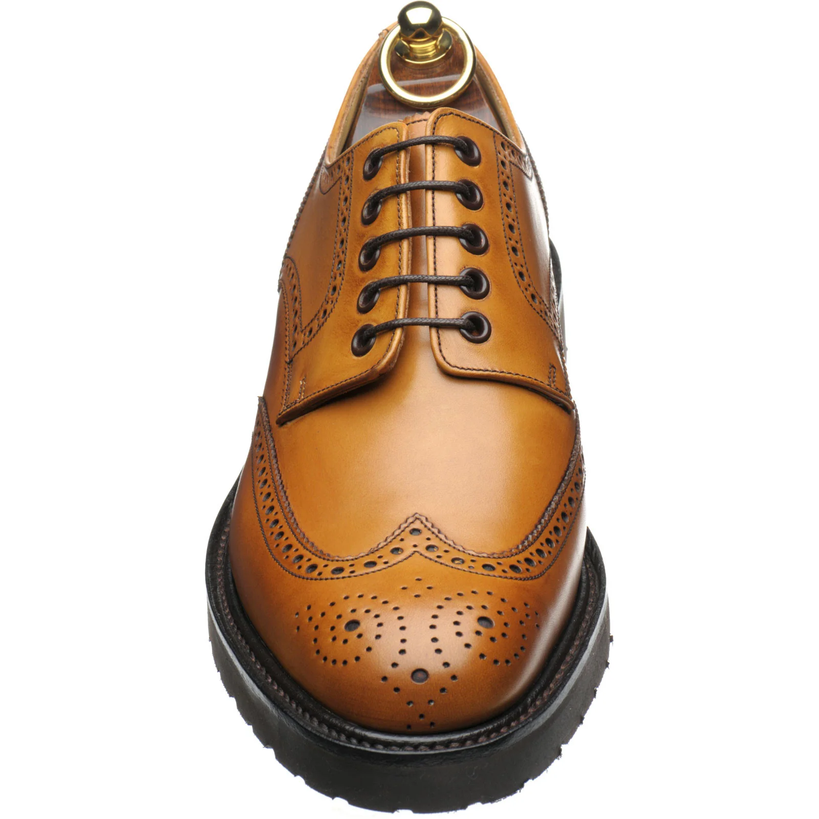 Herring Chippenham mens rubber-soled brogues in cedar calf - Image 2