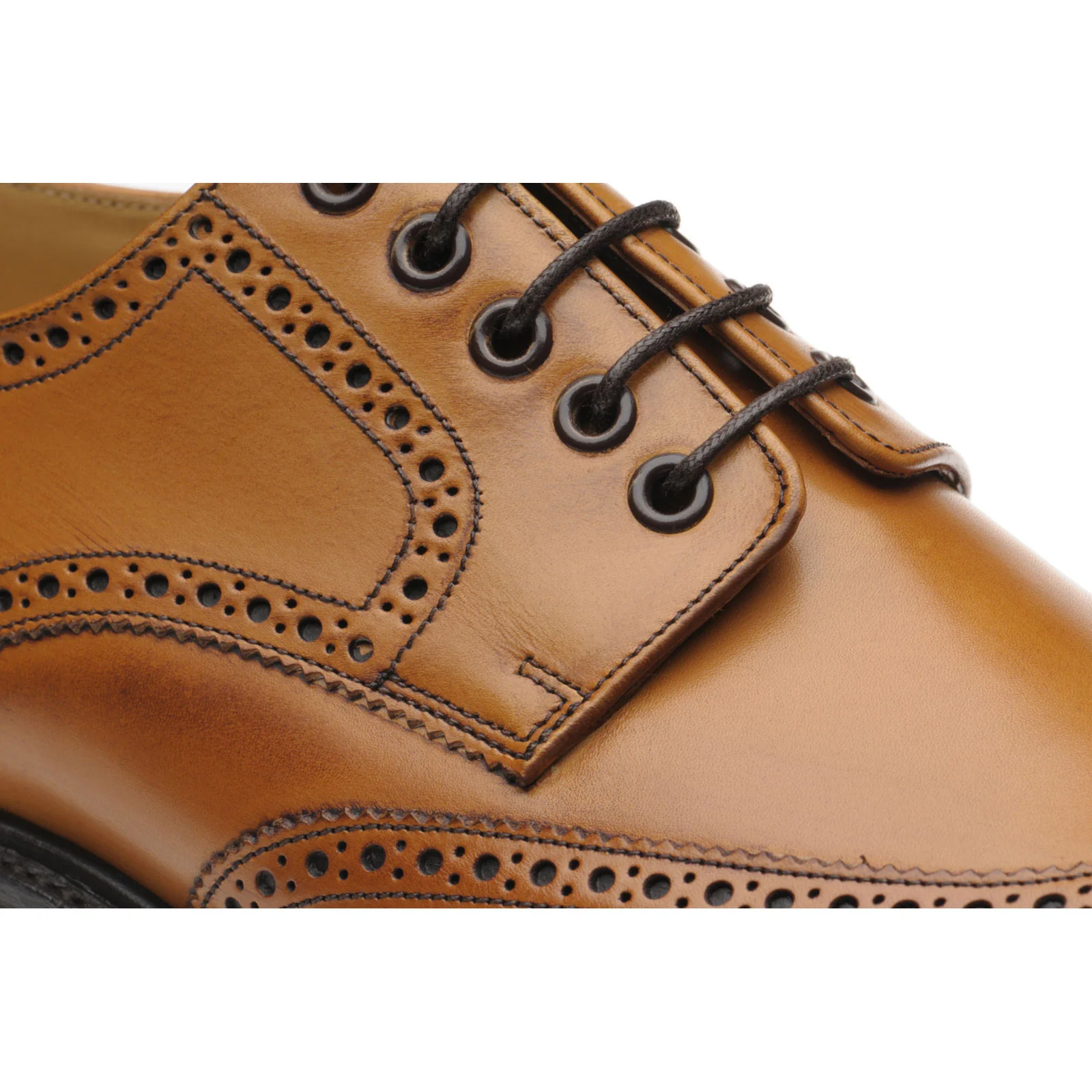 Herring Chippenham mens rubber-soled brogues in cedar calf - Image 4